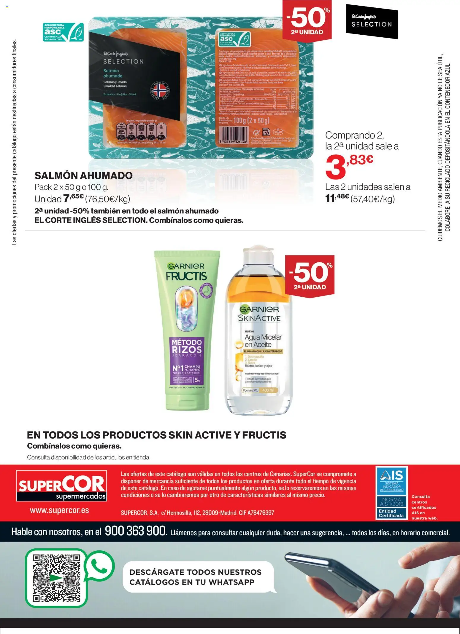 Supercor Canarias │ válido desde el 12.02.2026 | Página: 24 | Productos: Maquillaje, Agua micelar, Aceite, Salmón ahumado