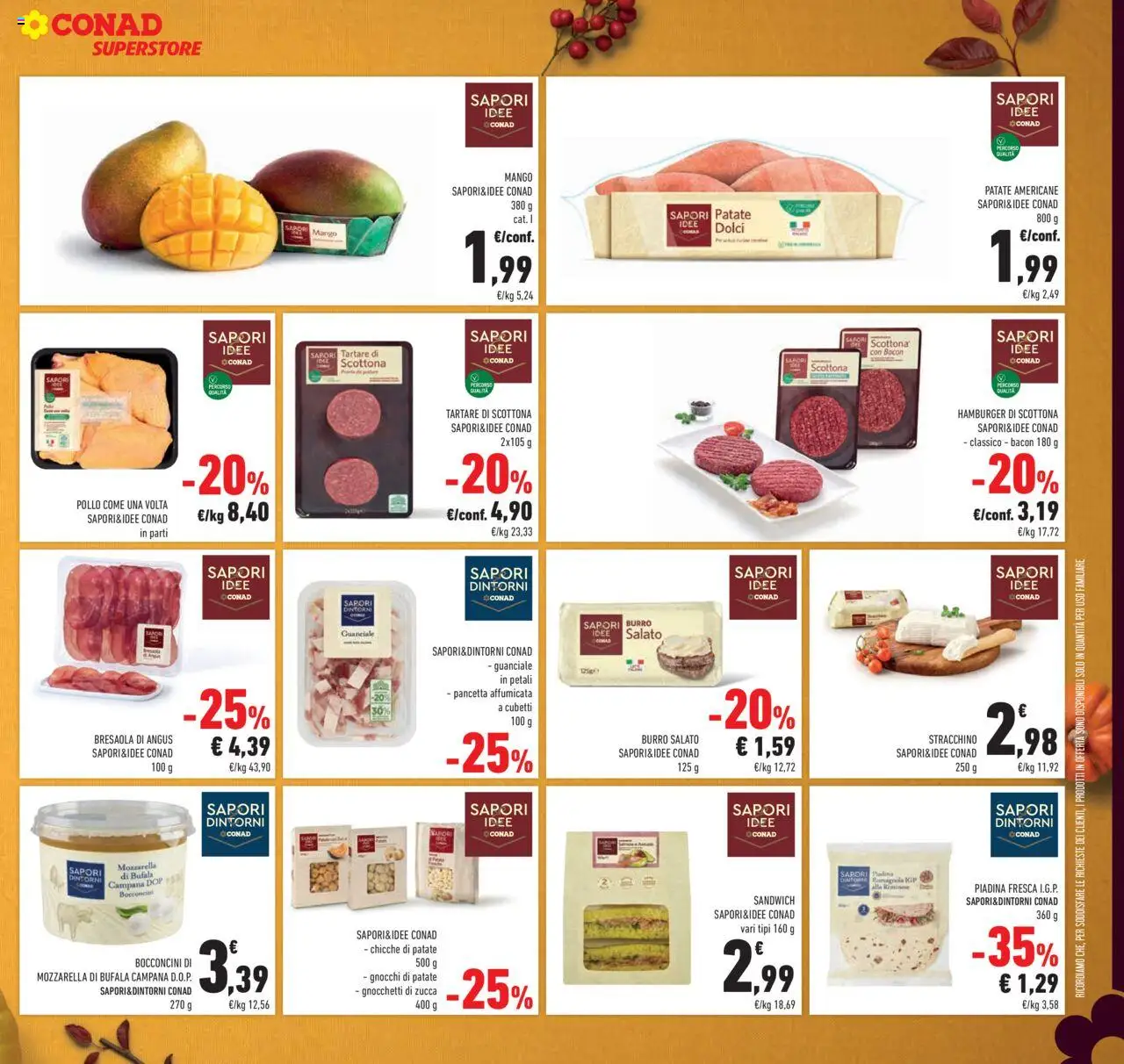 Volantino Conad del 10.09.2025 | Pagina: 23 | Prodotti: Bresaola, Patate, Mozzarella, Stracchino