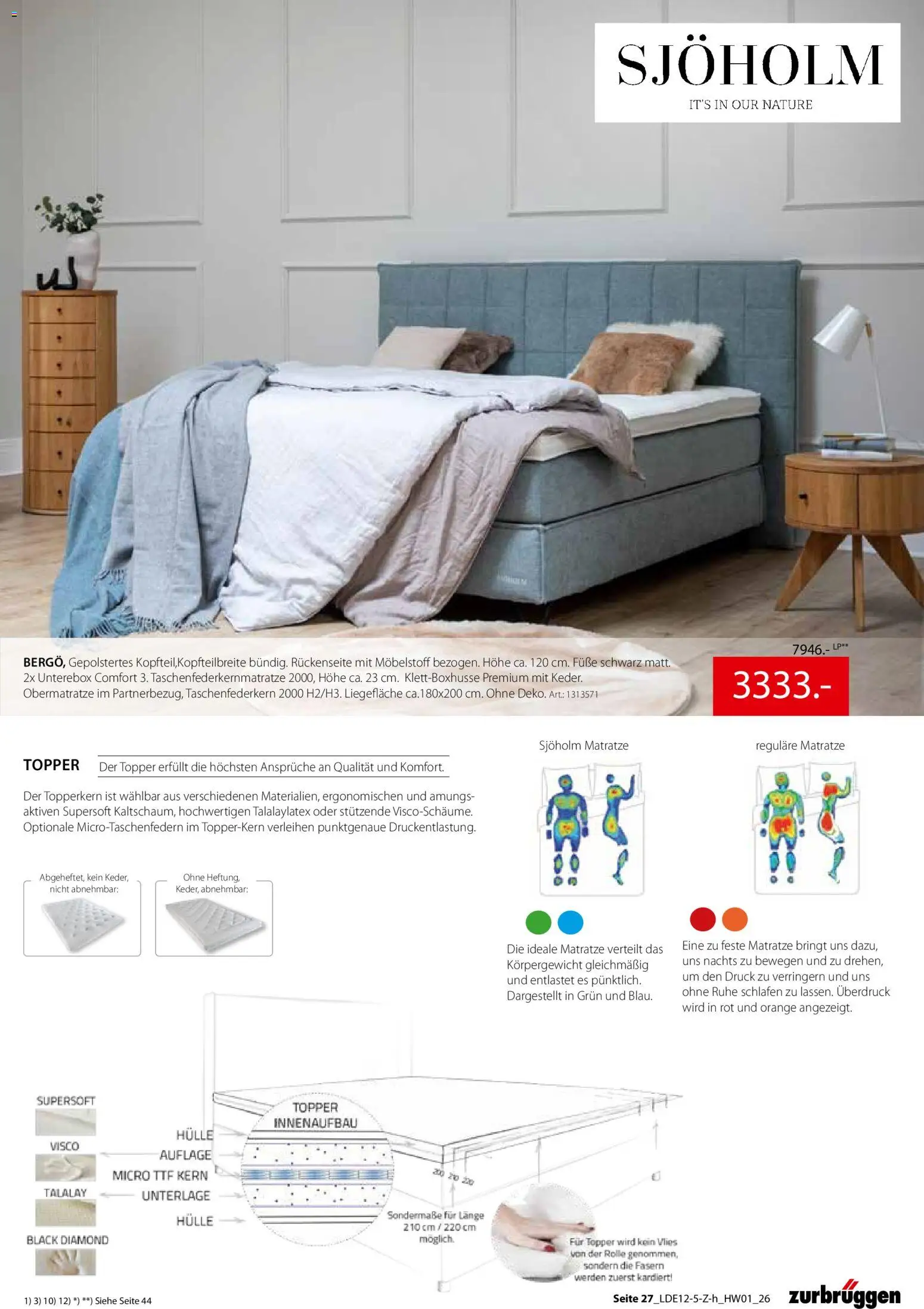 Zurbrüggen  Hochwert-Spezial – gültig ab 29.12.2025 | Seite: 39 | Produkte: Hülle, Matratze, Topper