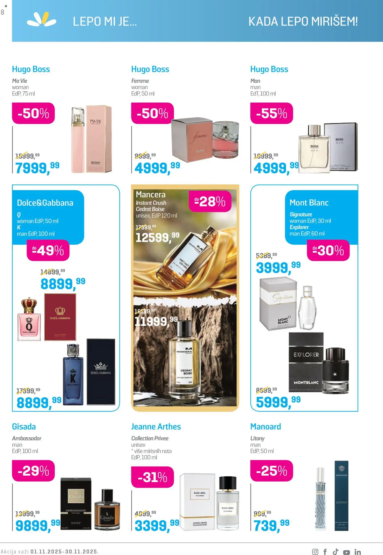Lilly drogerie katalog - važi od 01.11.2025 | Strana: 8 | Proizvode: Hugo