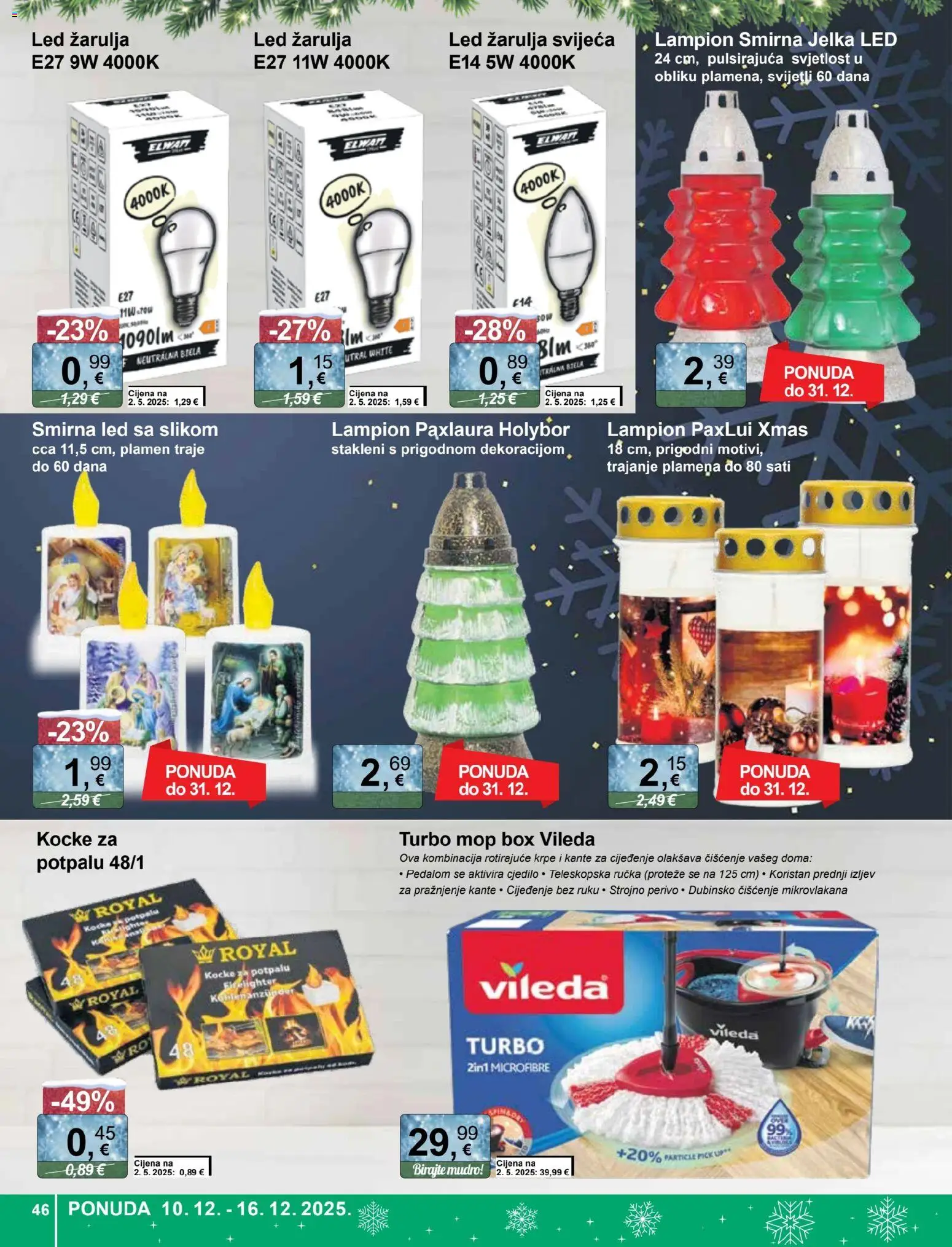 KTC katalog | vrijedi od 10.12.2025 | Stranica: 46 | Proizvodi: Mop, Lampion, Cjedilo, Vileda