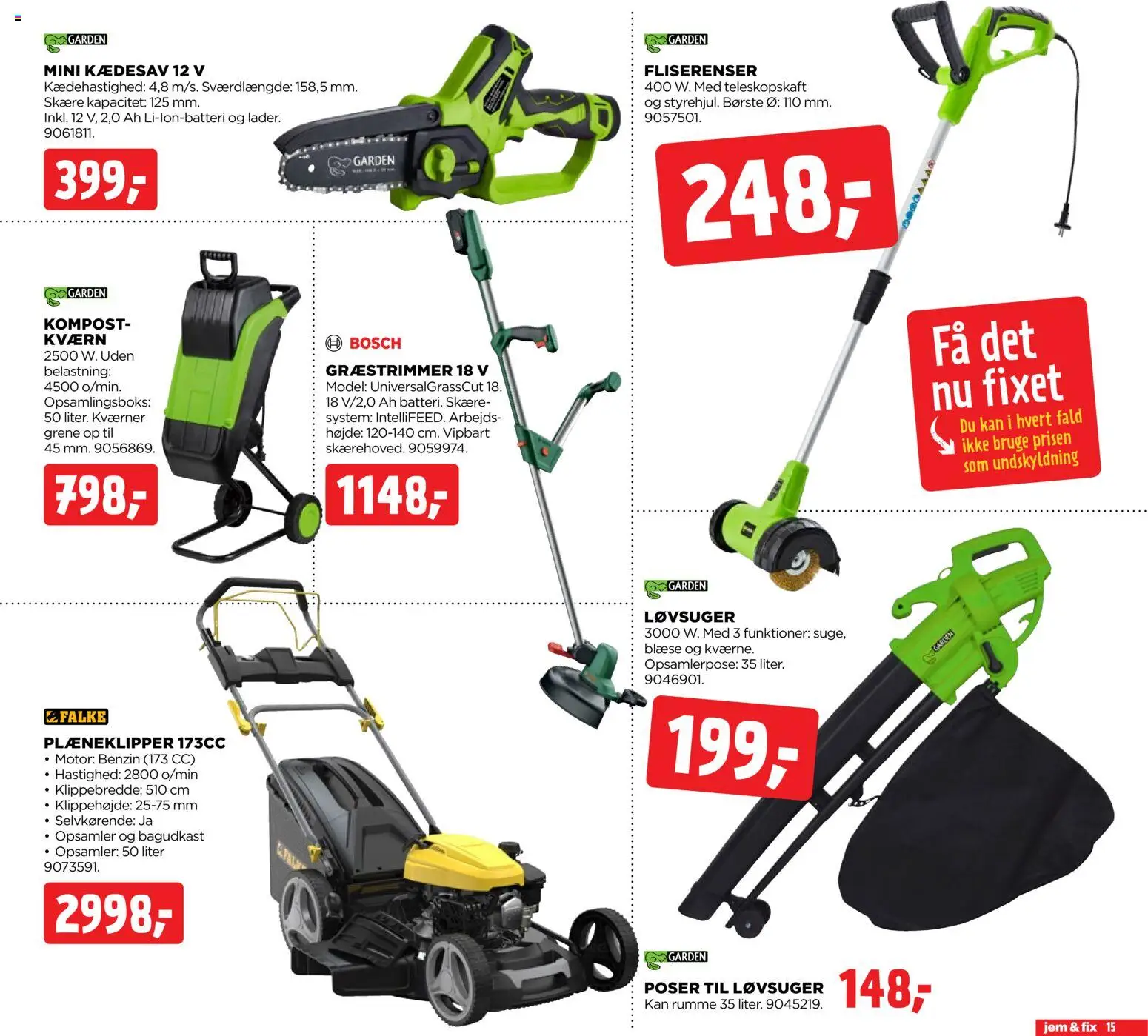 Jem & fix tilbudsavis – gyldig fra 19.04.2026 | Side: 15 | Produkter: Kværn, Børste, Søm