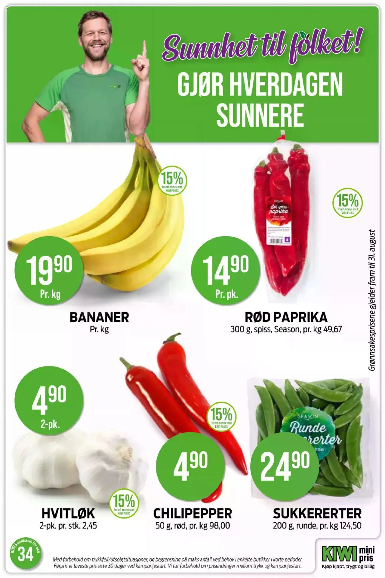  | Side: 23 | Produkter: Desk, Bananer, Paprika, Hvitløk