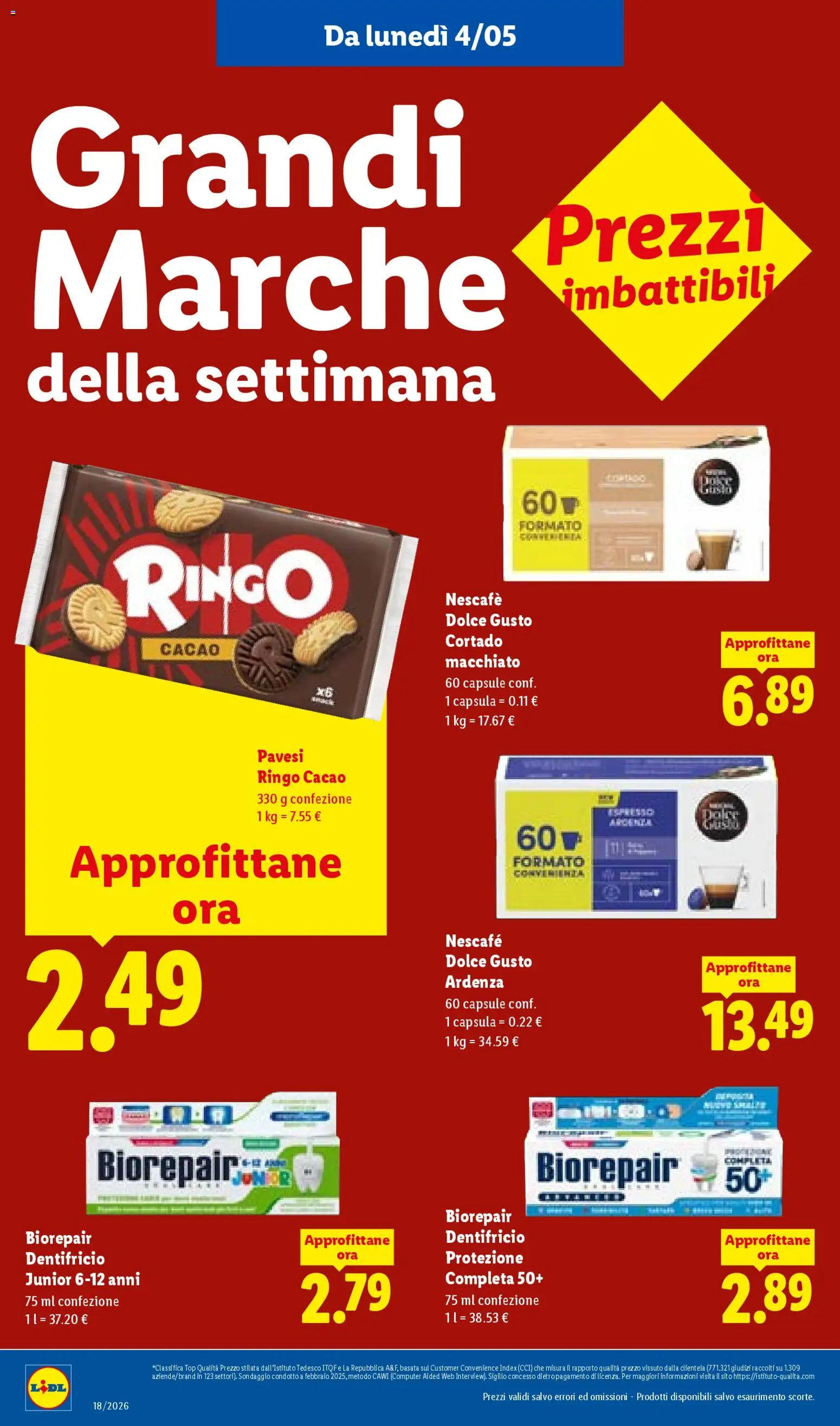 Volantino Lidl del 30.04.2026 | Pagina: 45 | Prodotti: Dentifricio, Top, Computer, Cacao
