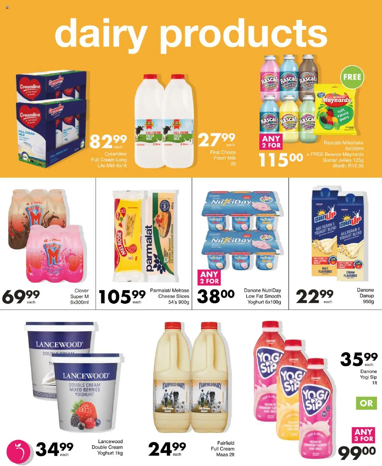 New Save catalogue – valid from 25.09.2025 | Page: 3 | Products: Yoghurt, Milk, Cheese, Cream