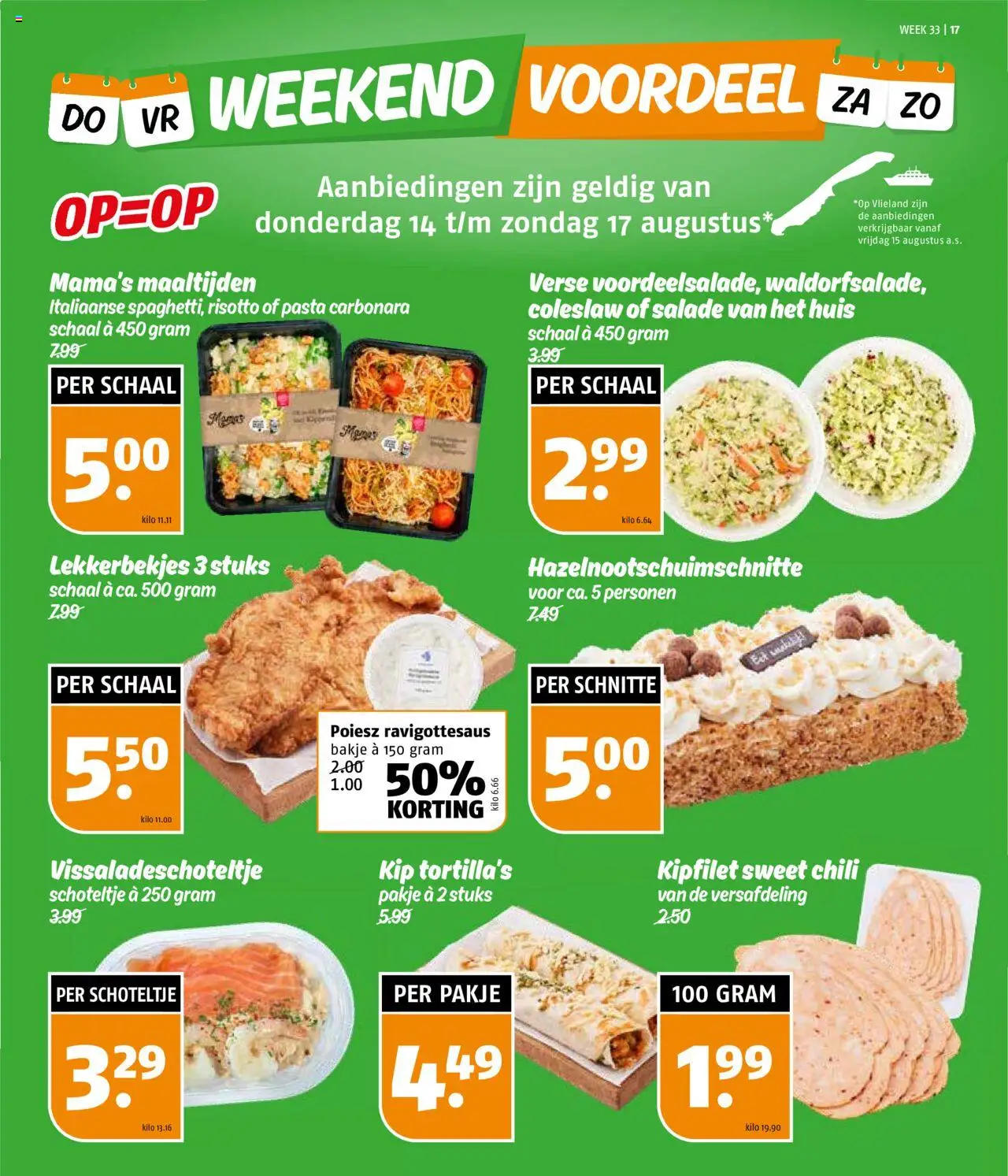  | Pagina: 17 | Producten: Tortilla's, Pasta, Schaal, Kip