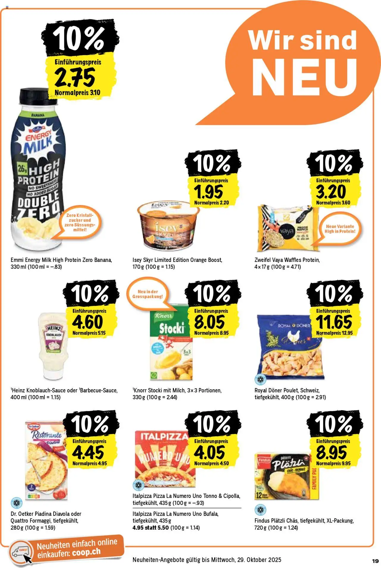 Coop Aktionen – gültig ab 16.10.2025 | Seite: 19 | Produkte: Pizza, Zucker