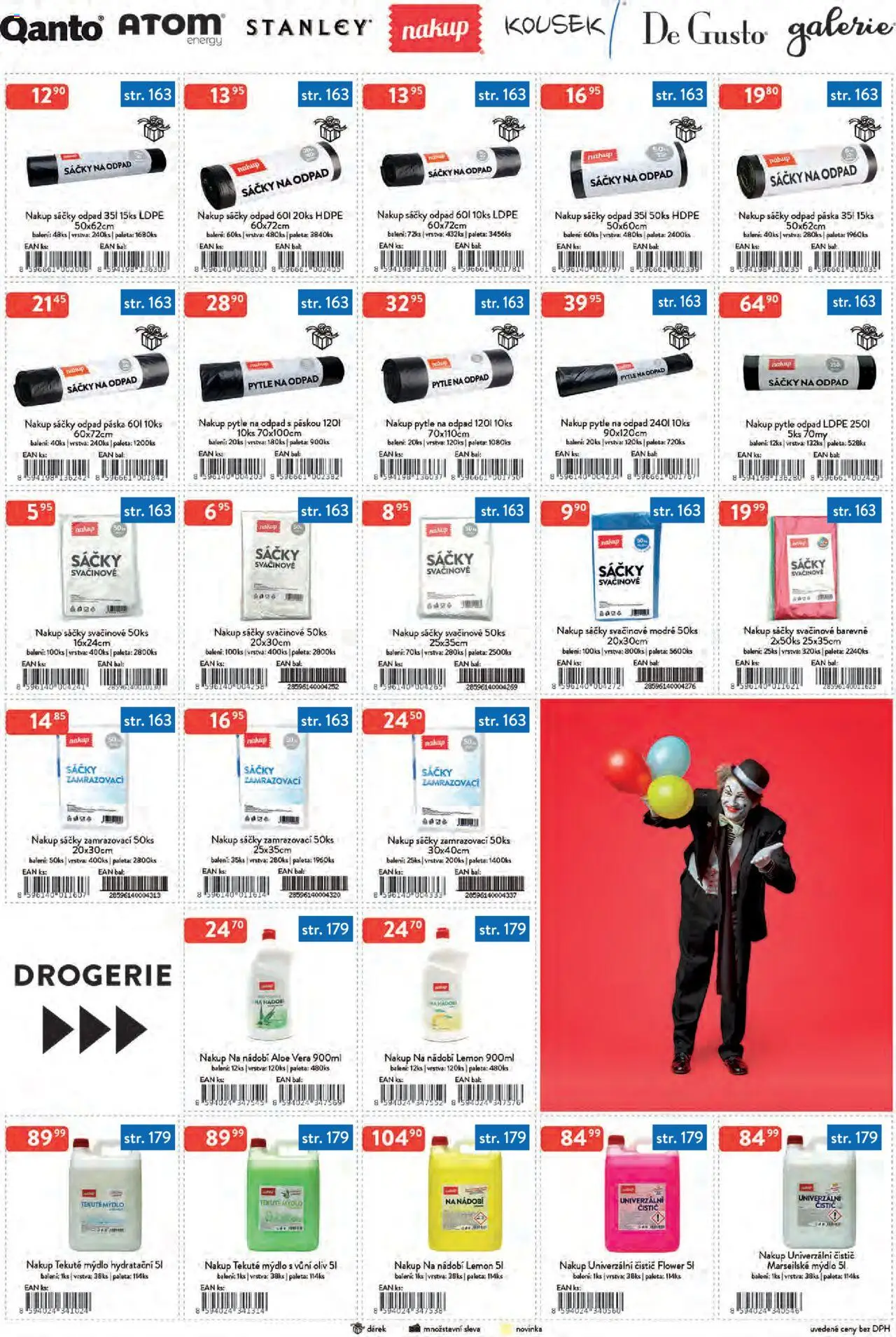 Astur & Qanto leták - Velkoobchod 09/2025 od 01.09.2025 | Strana: 10 | Produkty: Mýdlo, Svačinové sáčky, Pytle na odpad, Drogerie