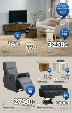 JYSK reklamblad aktuell från 08.09.2025 | Sida: 13 | Produkter: Soffa, Soffbord