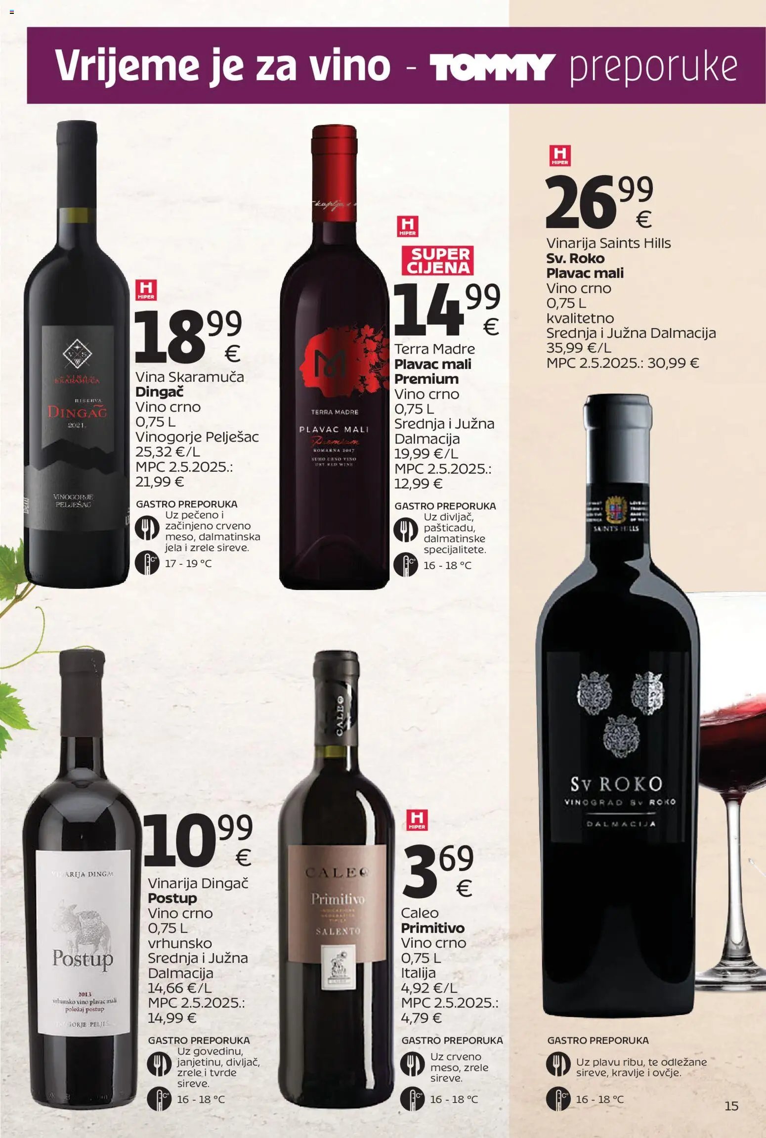 Tommy katalog | vrijedi od 27.04.2026 | Stranica: 15 | Proizvodi: Vino