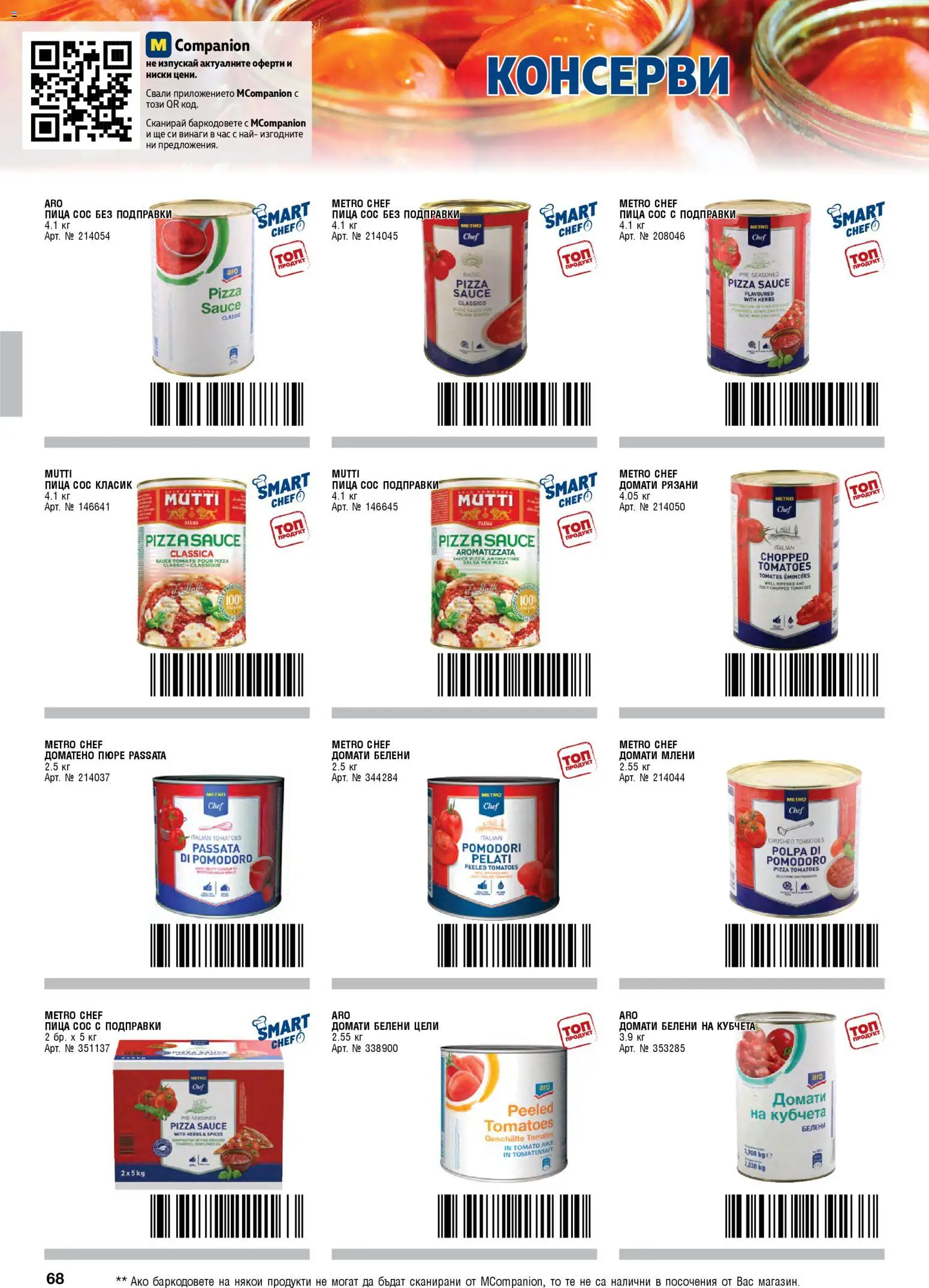 {H1} | Страница: 68 | Продукти: Пица, Подправки, Сос, Пюре