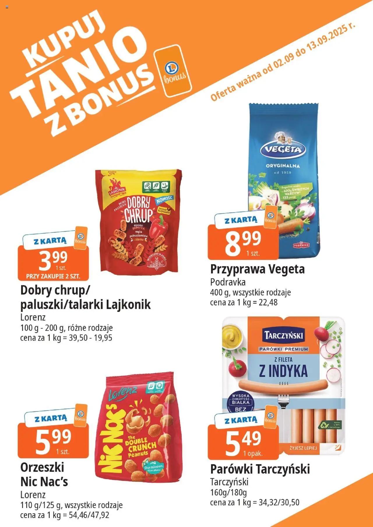 E.Leclerc Gazetka - Warszawa Jerozolimskie kupony dodatkowe od 02.09.2025 | Strona: 7 | Produkty: Karta, Parówki, Papryka, Parówki tarczyński