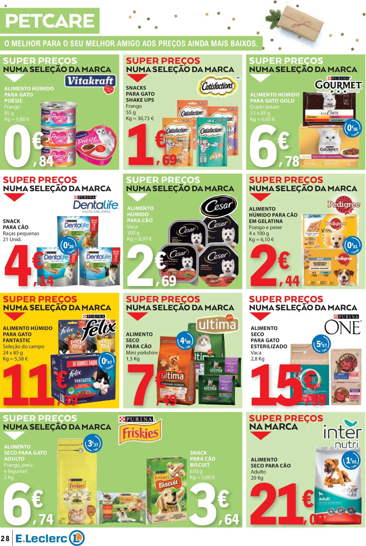 E.Leclerc folheto │ válido de 04.12.2025 | Página: 28 | Produtos: Frango, Peru, Gelatina, Peixe