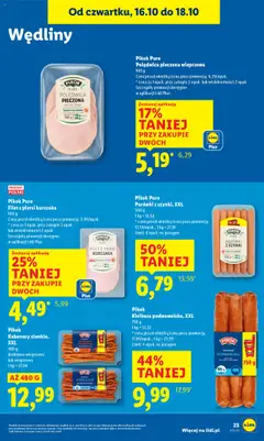 Pogląd oferty "Pikok Kiełbasa podwawelska, XXL, 750 g Kiełbasa podwawelska" - ważna od 16.10.2025 | Strona: 27