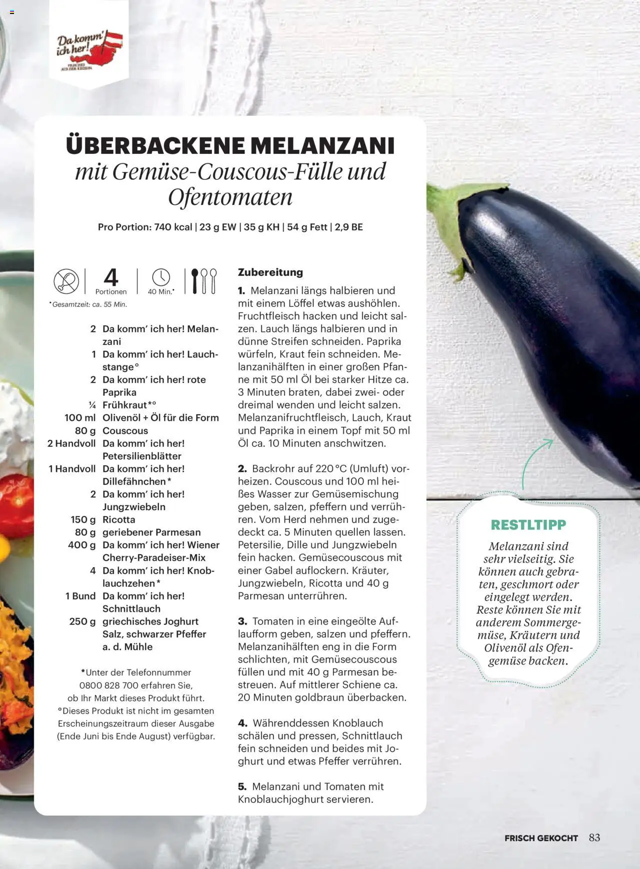 Billa Frisch Gekocht gültig ab 03.07.2025 | Seite: 83 | Produkte: Gemüse, Knoblauch, Öl, Tomaten