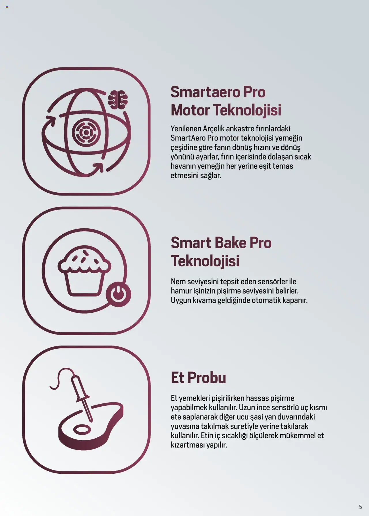 Arçelik Ankastre ve Solo Pişiriciler Katalog - 04.06.2025 tarihinden itibaren geçerlidir | Sayfa: 5 | Ürünler: Fırın