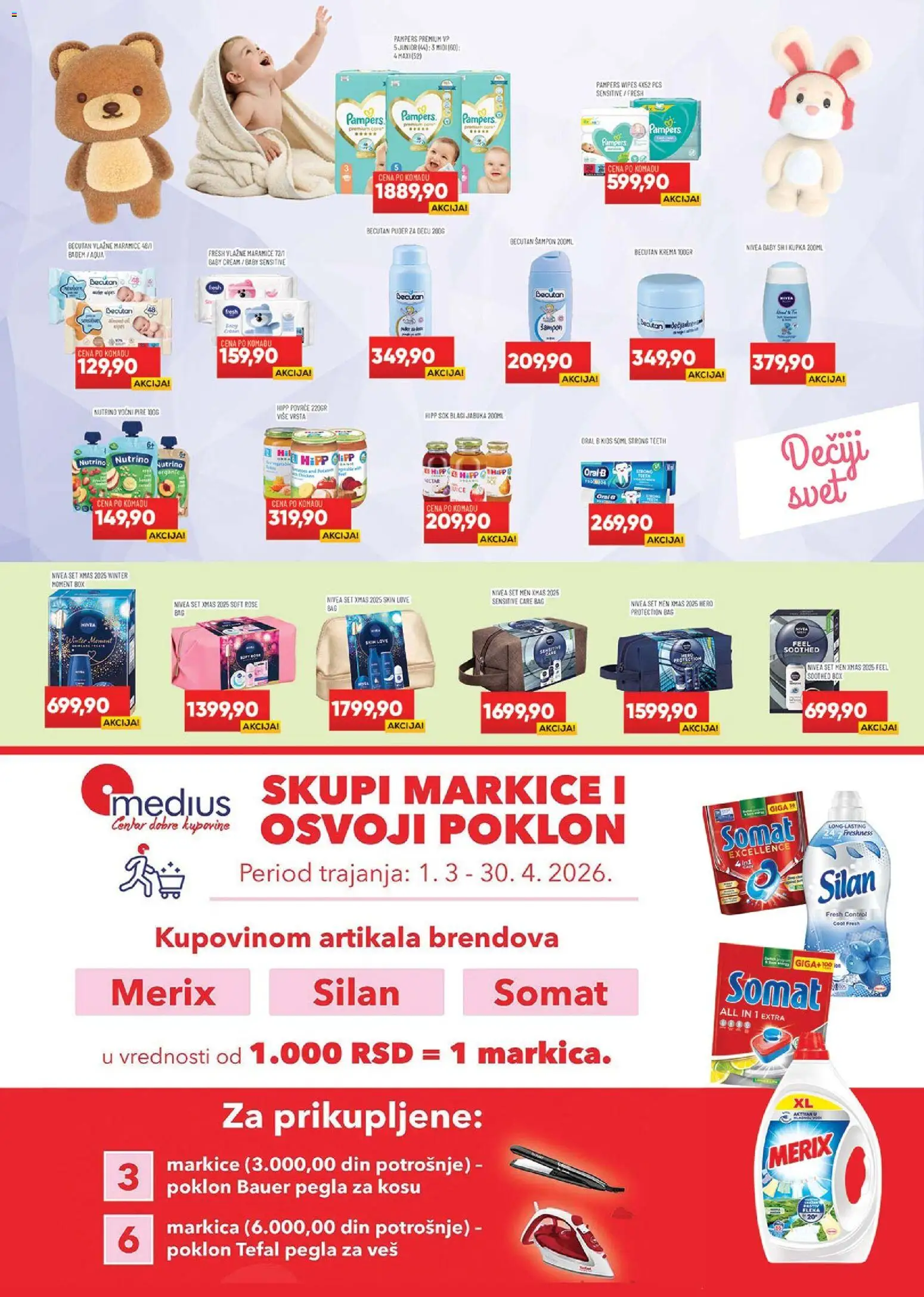 Medius katalog - važi od 24.03.2026 | Strana: 27 | Proizvode: Somat, Nivea, Sok, Vlažne maramice
