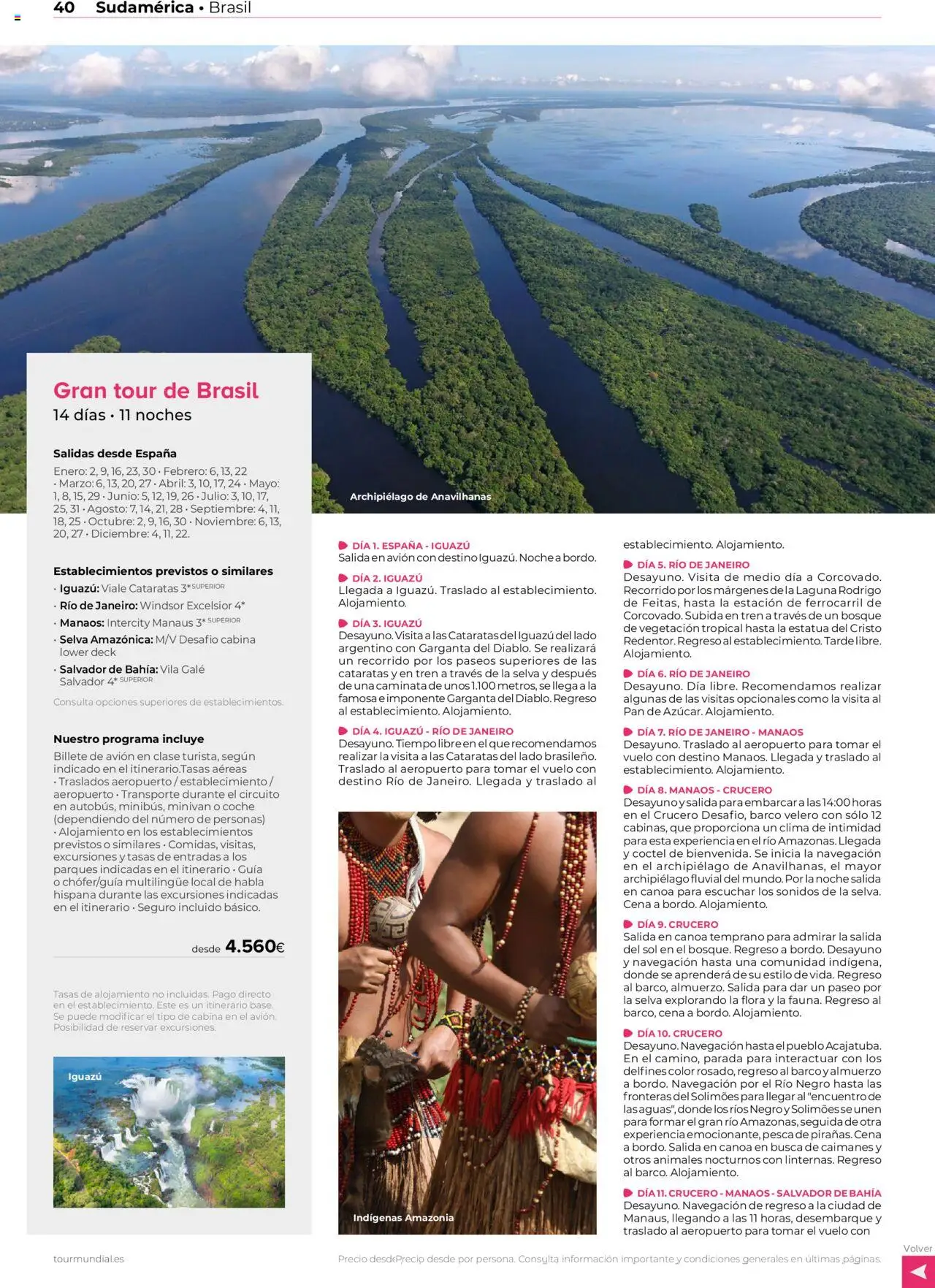 Viajes El Corte Inglés Centroamérica y Sudamérica │ válido desde el 01.01.2025 | Página: 40 | Productos: Pan, Navegación