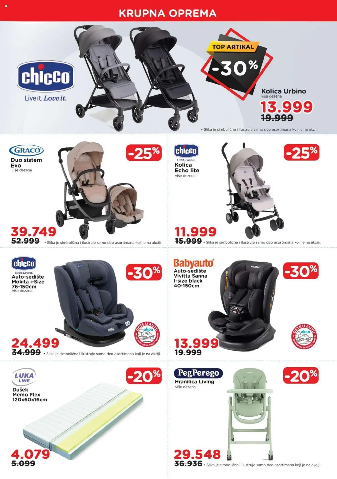Aksa katalog - važi od 19.09.2025 | Strana: 4 | Proizvode: Dušek, Kolica