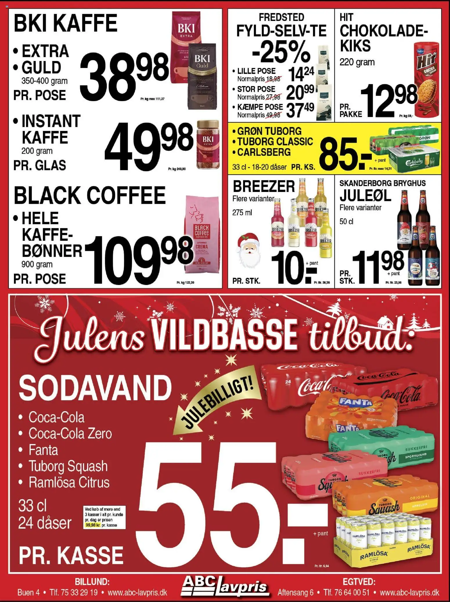 Abc Lavpris tilbudsavis – gyldig fra 03.12.2025 | Side: 3 | Produkter: Kaffe, Coca Cola, Sodavand, Tuborg Squash