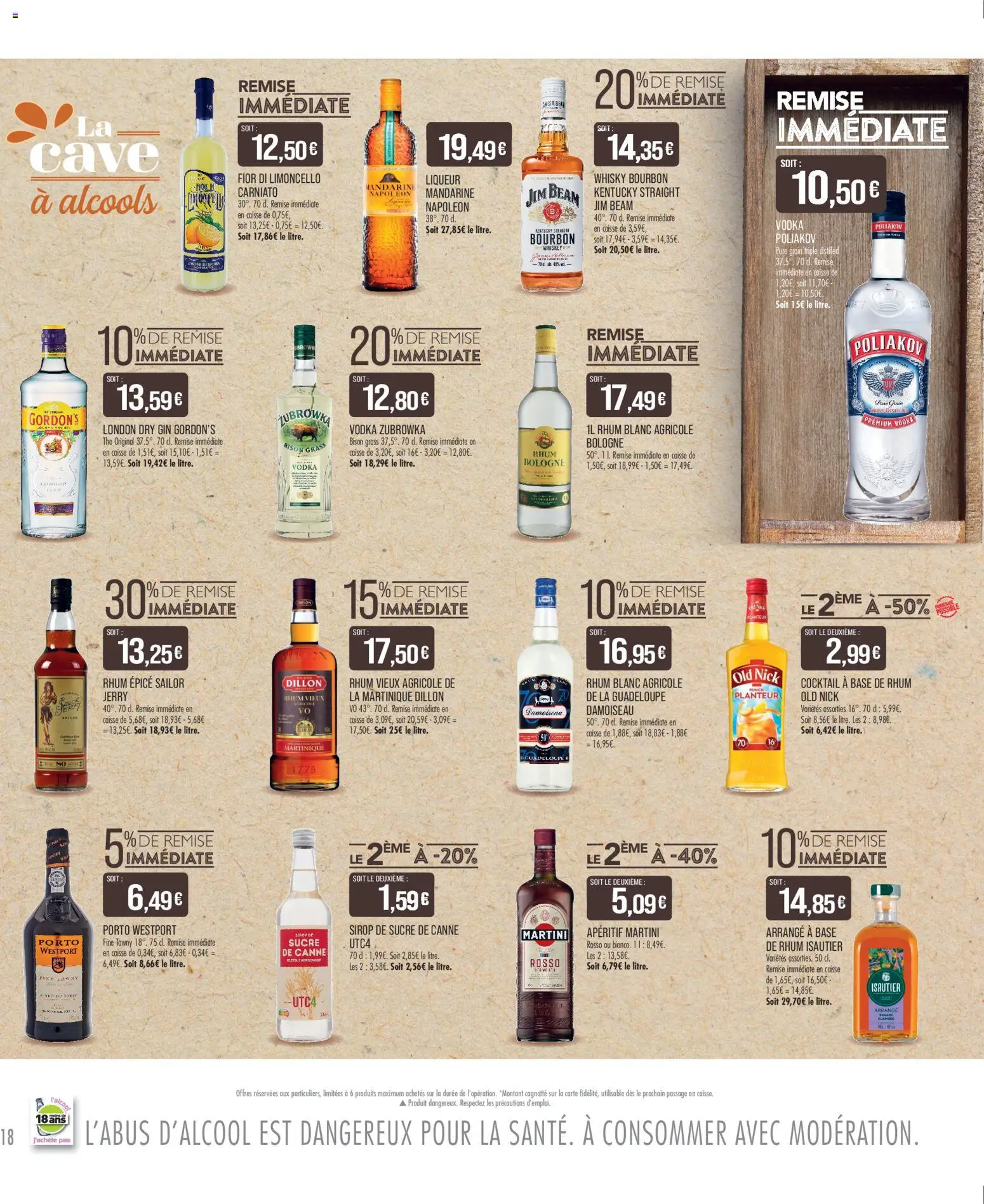 {H1} | Page: 20 | Produits: Vodka, Base, Sucre de canne, Rhum