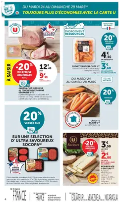 U Express - Prévisualisation de U Express catalogue valide à partir de 24.03.2026 | Page: 4 | Produits: Torchon, Morbier aop, Lait, Carotte