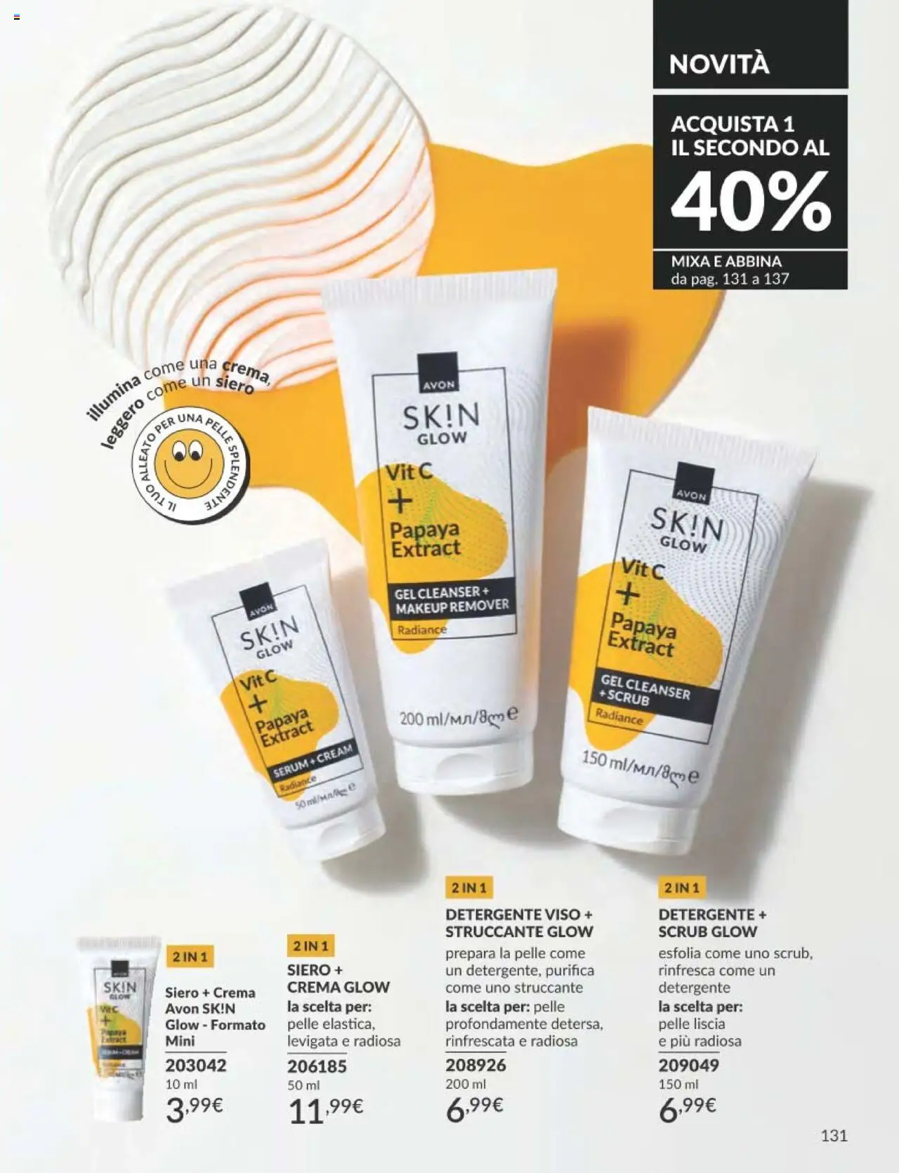 Volantino Avon del 01.09.2025 | Pagina: 131 | Prodotti: Crema, Struccante, Detergente, Scrub