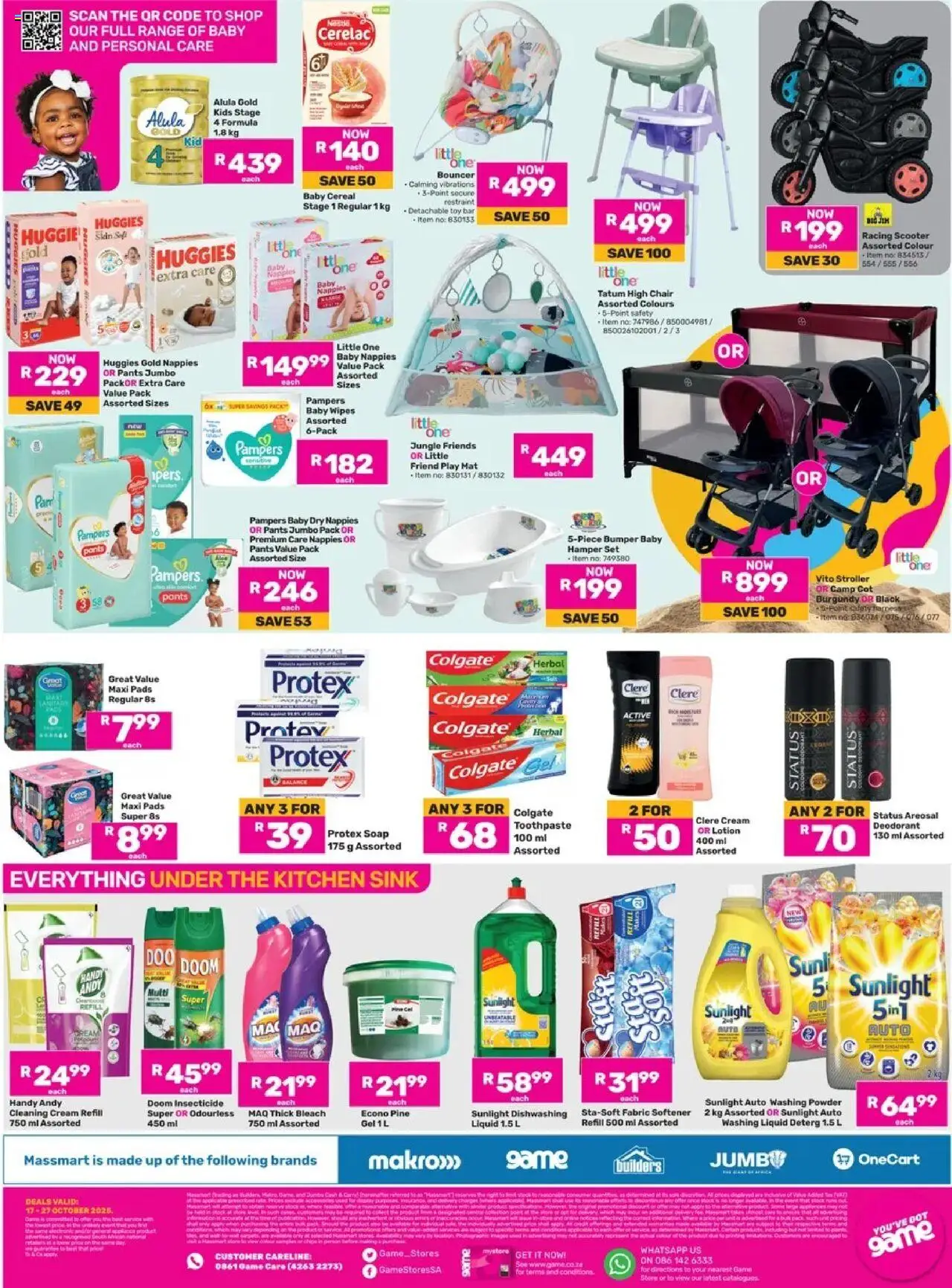 New Game catalogue – valid from 17.10.2025 | Page: 8 | Products: Chair, Powder, Nappies, Lotion