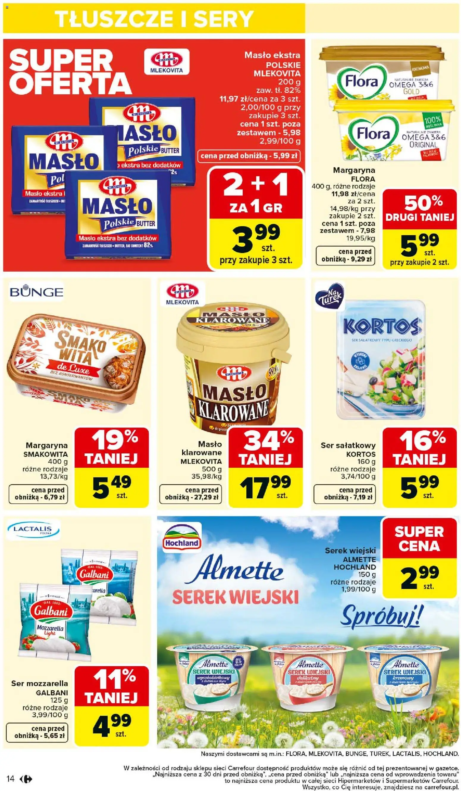 Carrefour gazetka od 02.03.2026 | Strona: 16 | Produkty: Masło Polskie, Serek, Margaryna, Ser