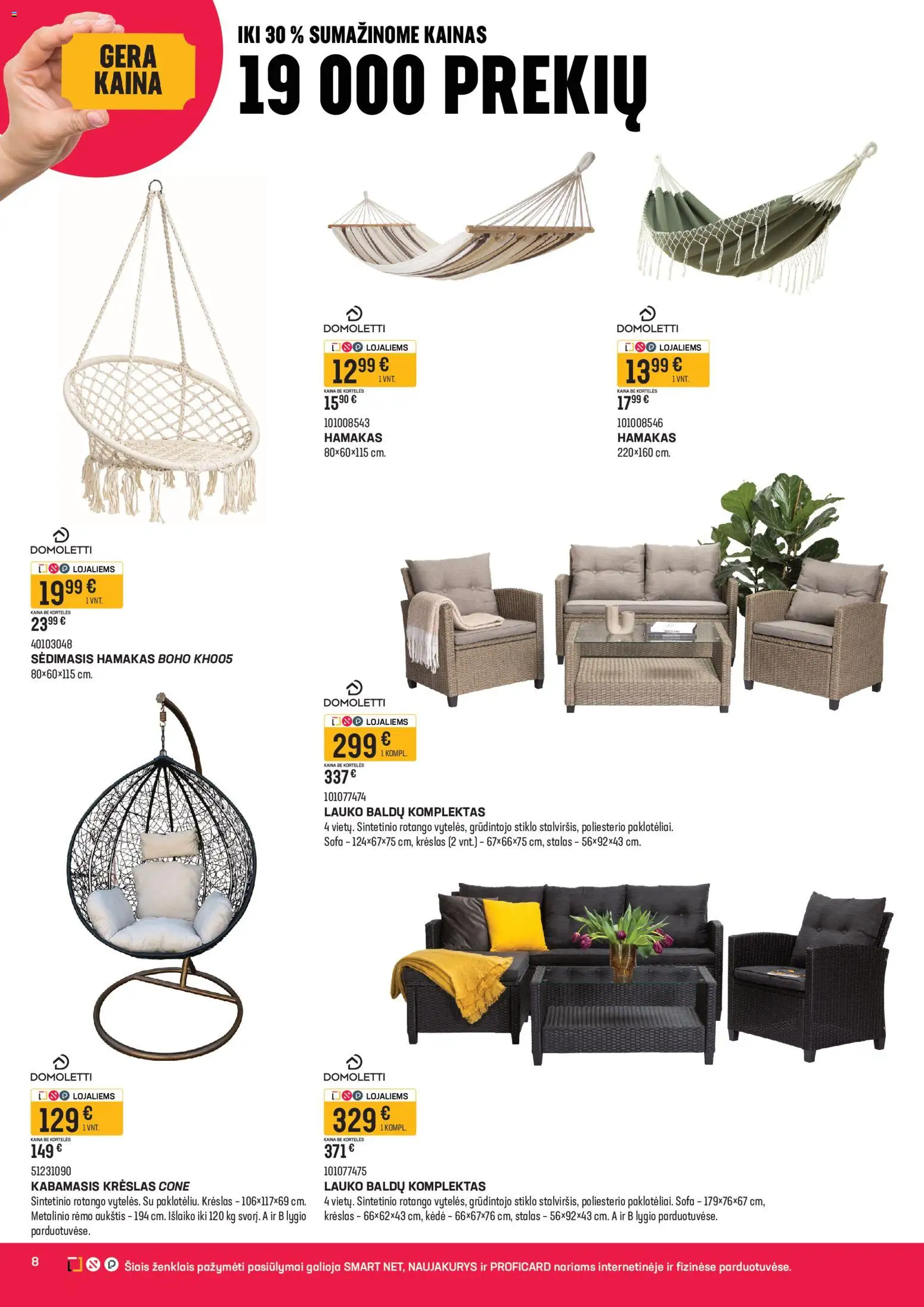 Senukai akcijos nuo 30.04.2026 | Puslapis: 8 | Prekių: Sofa, Stalas, Kėdė