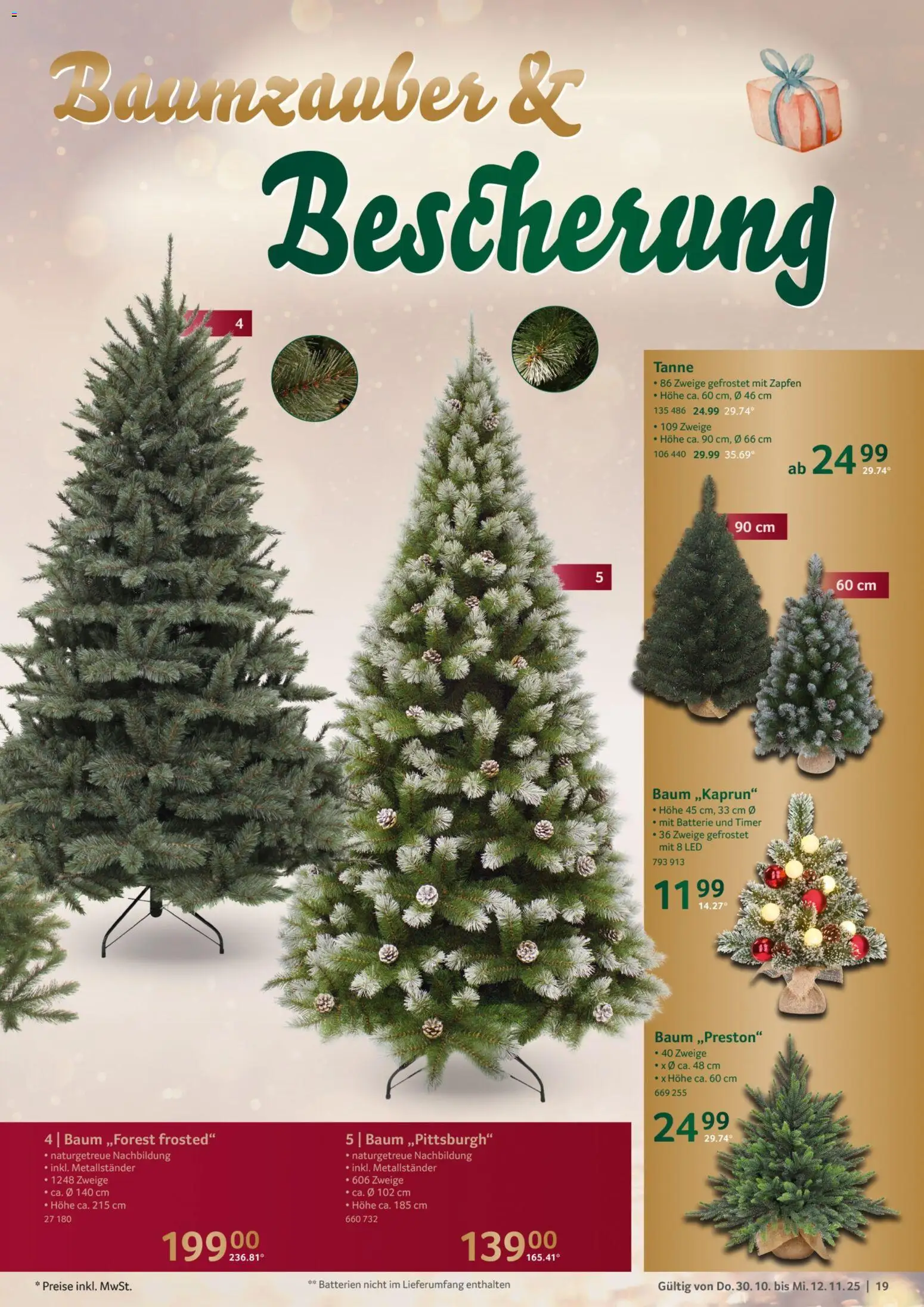Selgros Weihnachtsdekoration – gültig ab 30.10.2025 | Seite: 19 | Produkte: Batterien, Batterie