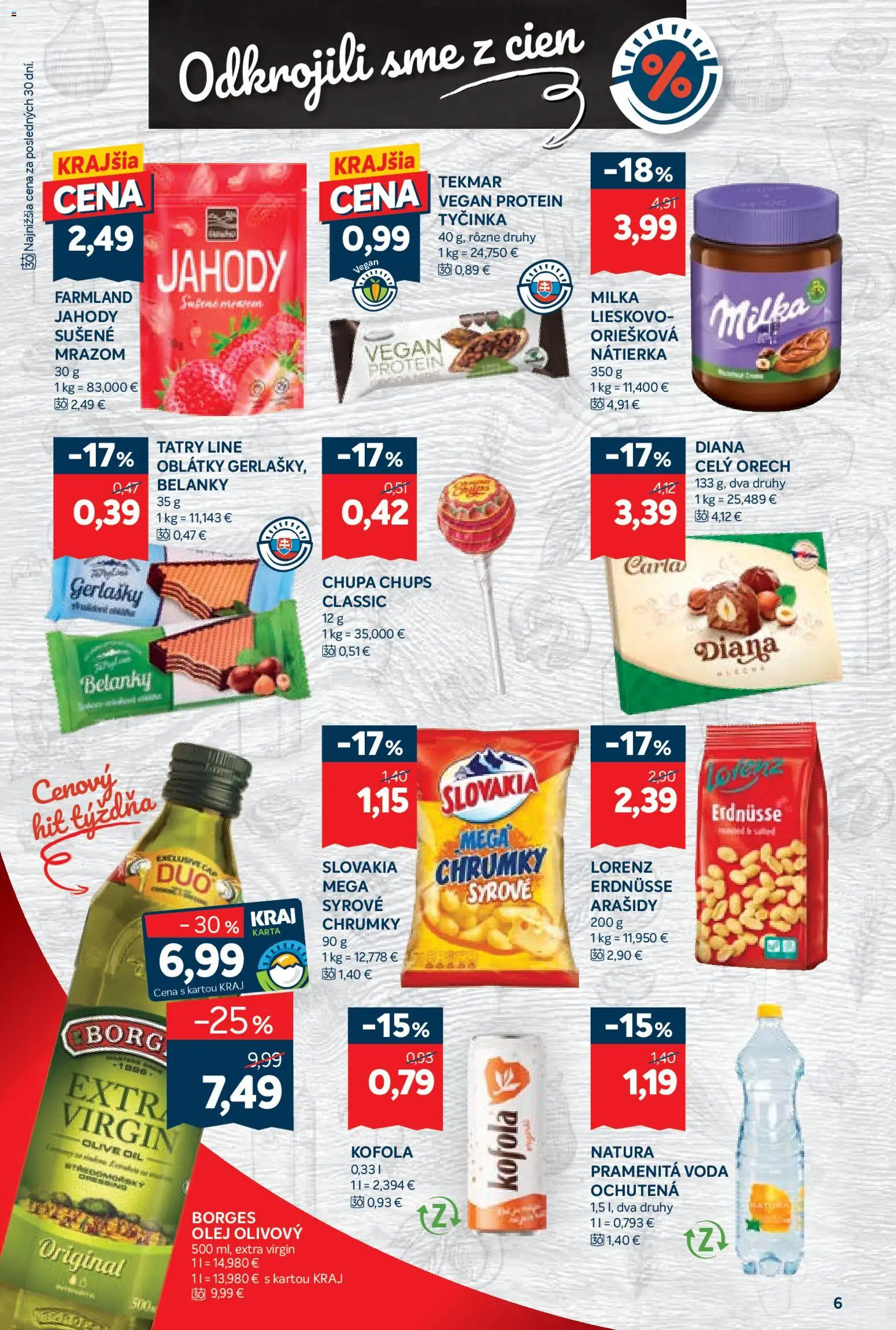Nové Kraj akcie – leták je platný od 19.02.2026 | Strana: 10 | Produkty: Olej, Kofola, Milka, Voda