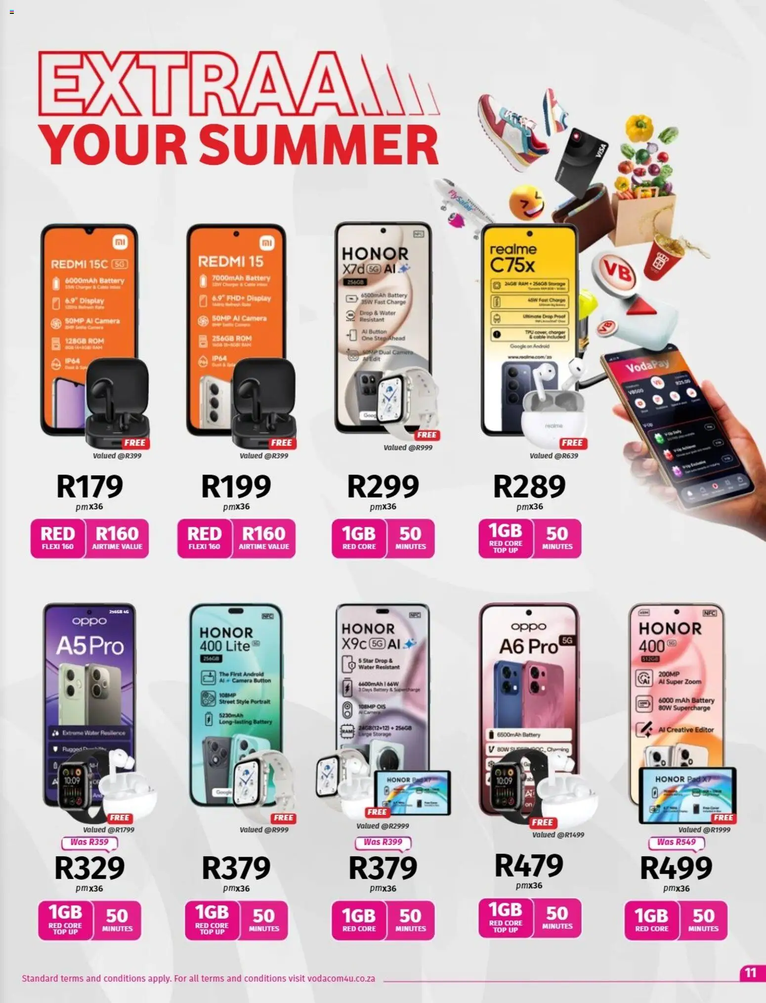 New Vodacom catalogue – valid from 09.12.2025 | Page: 11 | Products: Camera, Cable, Battery, Water