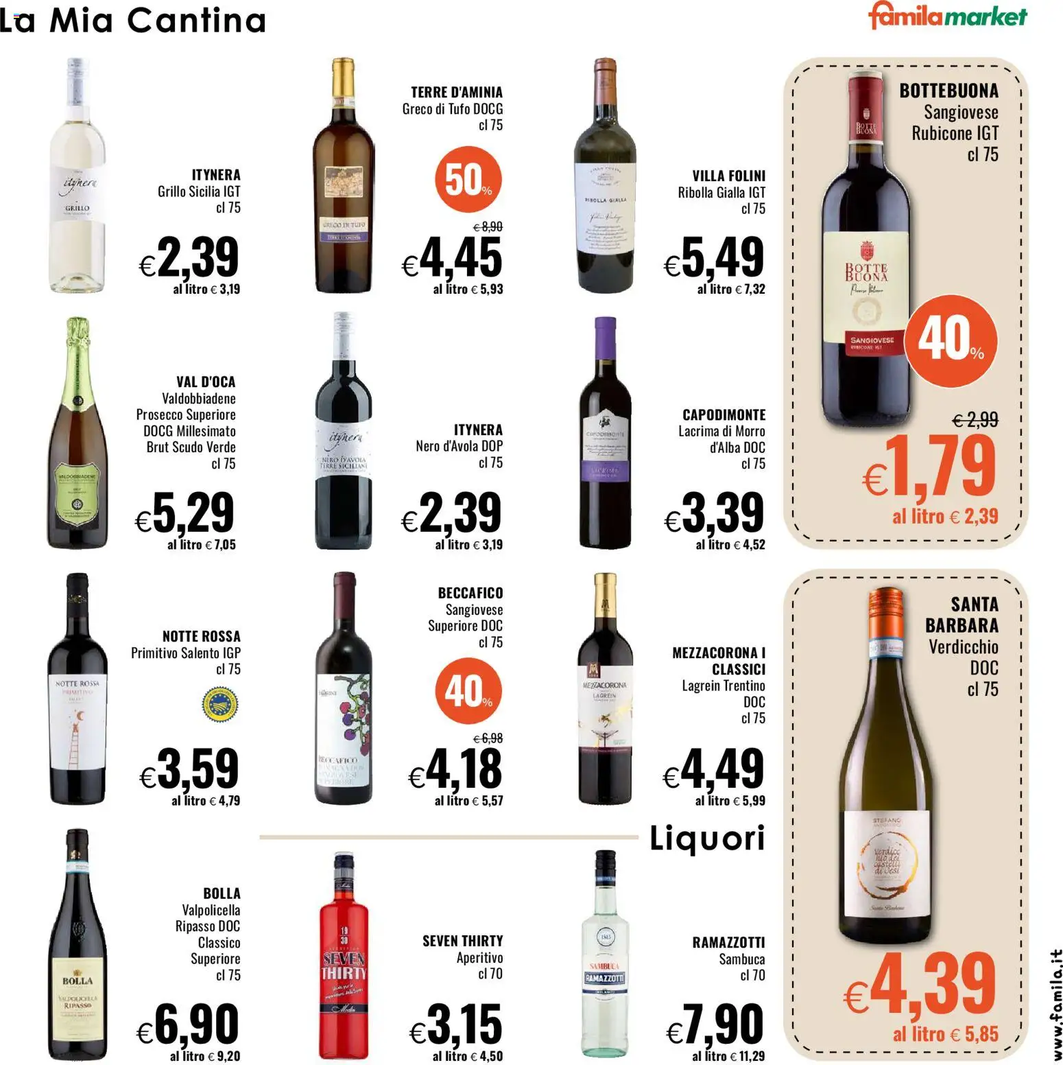 Volantino Famila del 30.10.2025 | Pagina: 11 | Prodotti: Prosecco, Aperitivo