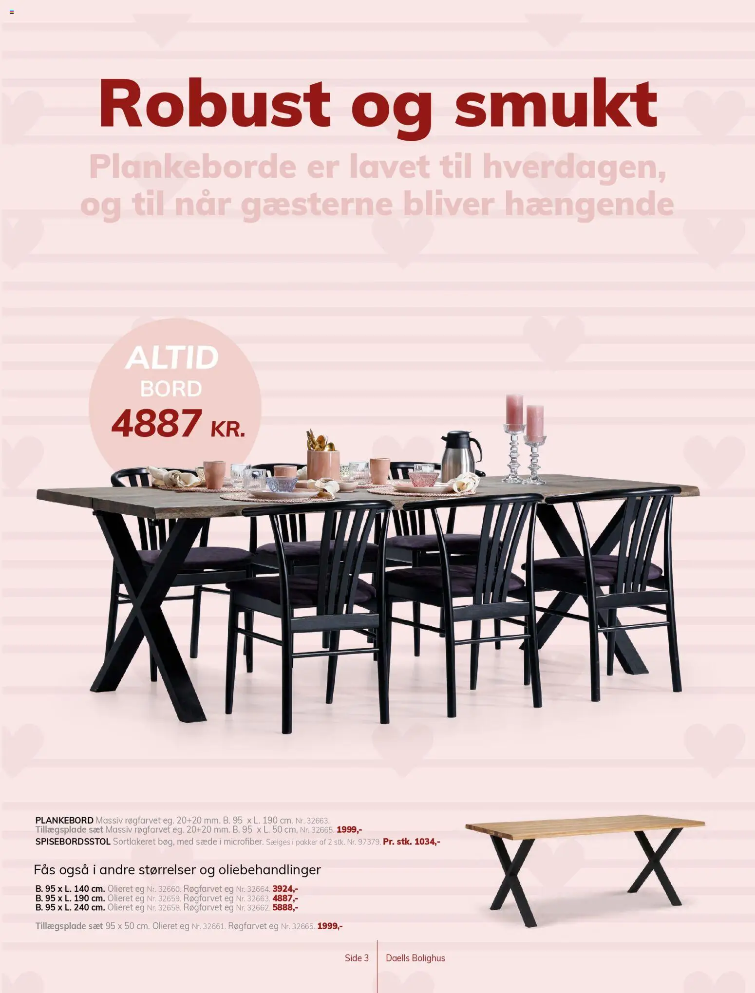 Daells Bolighus tilbudsavis – gyldig fra 15.04.2026 | Side: 3 | Produkter: Bord