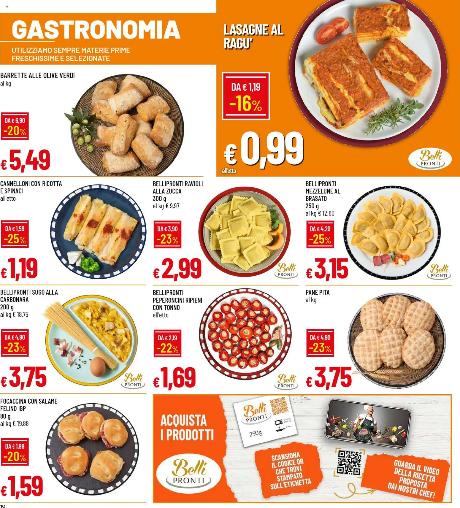 Volantino Famila del 12.03.2026 | Pagina: 10 | Prodotti: Pane, Salame, Spinaci, Tonno