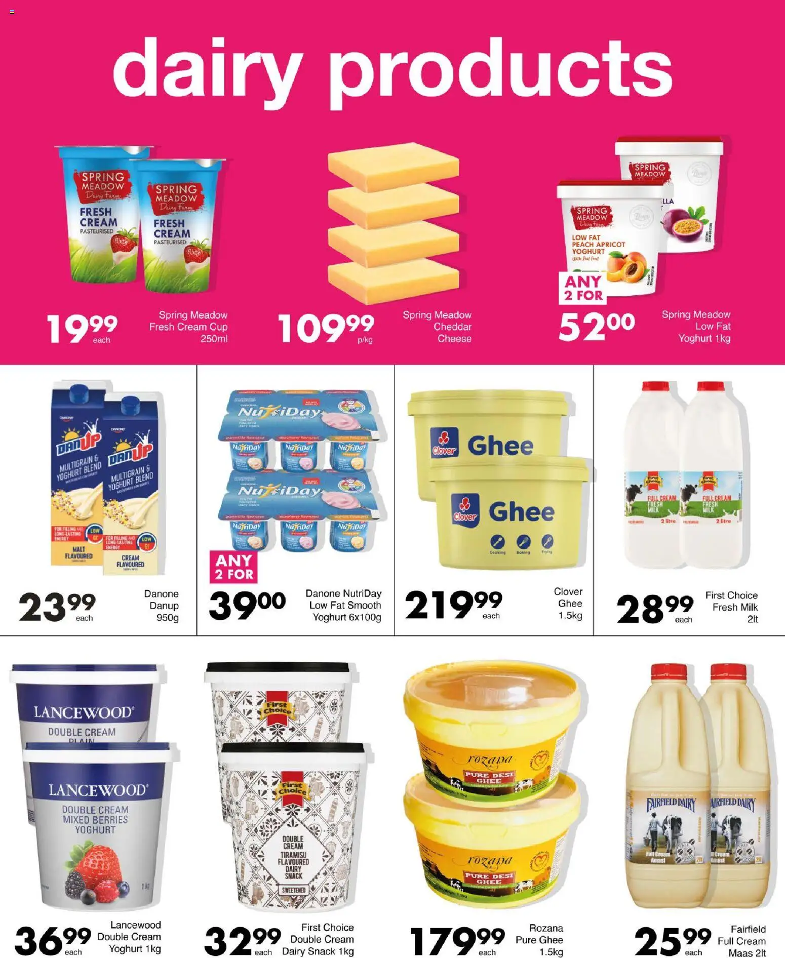 New Save catalogue – valid from 29.12.2025 | Page: 3 | Products: Yoghurt, Milk, Cream, Peach