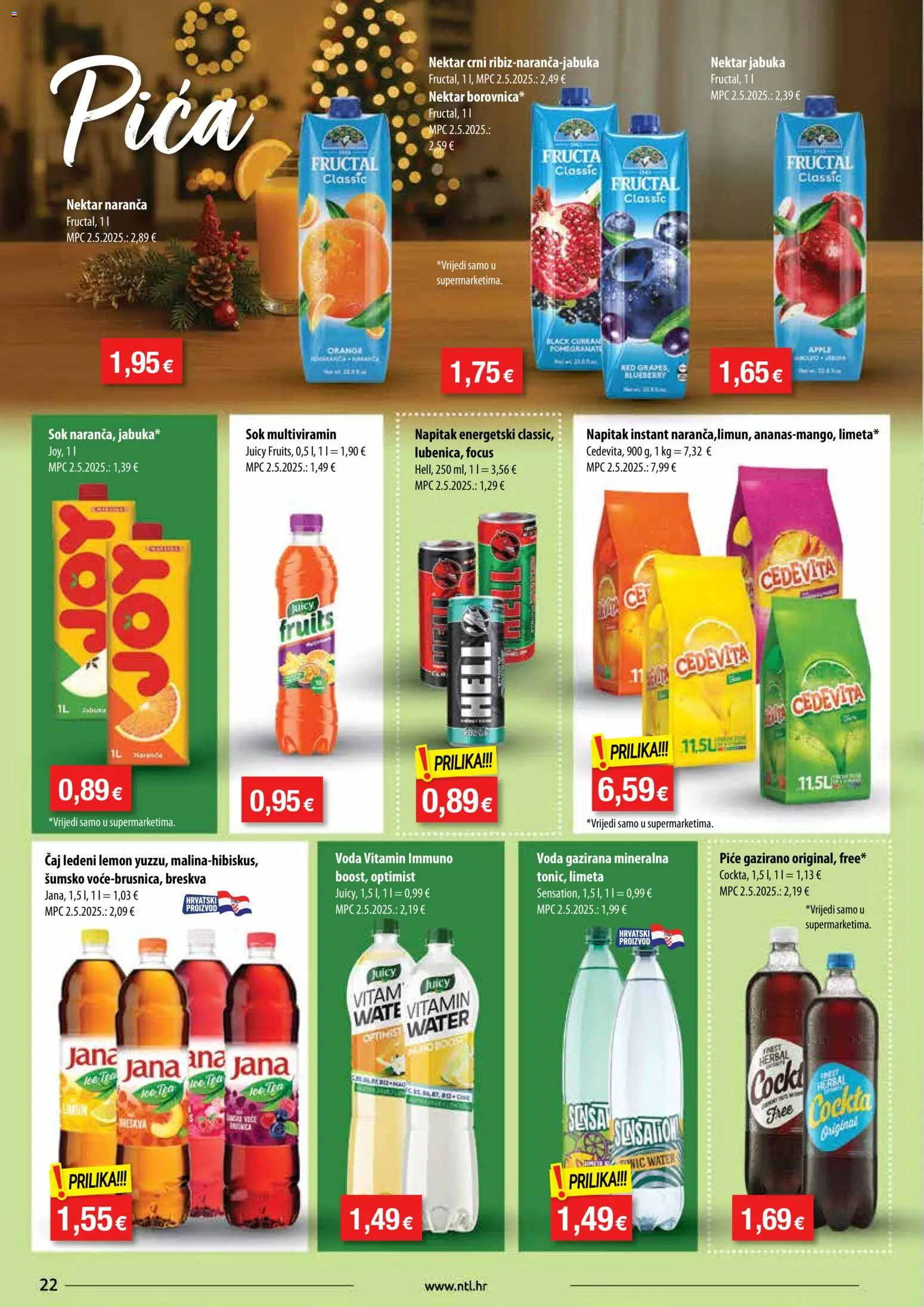 NTL katalog | vrijedi od 03.12.2025 | Stranica: 22 | Proizvodi: Sok, Limeta, Cedevita, Jabuka