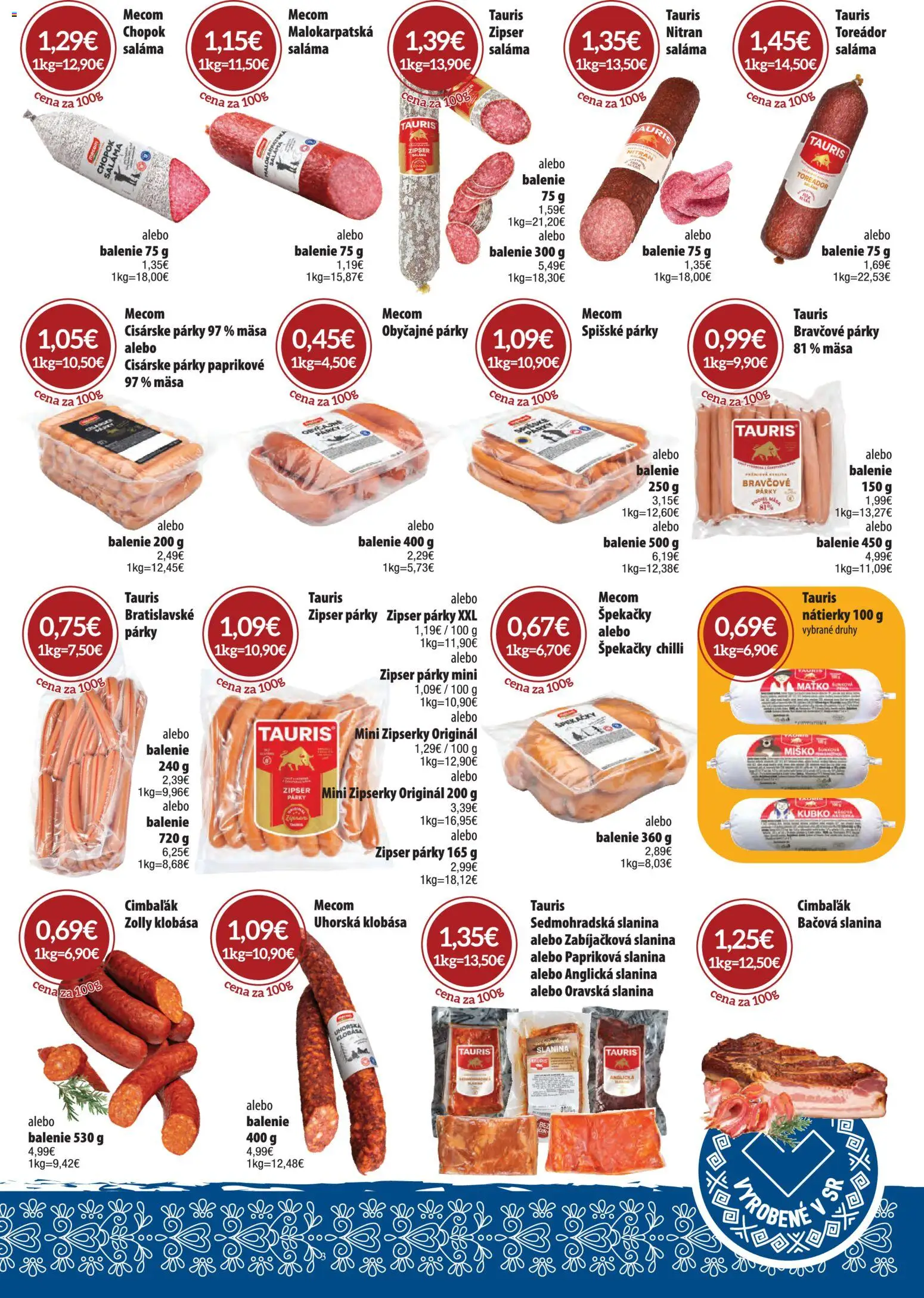 Nové Nitrazdroj akcie – leták je platný od 05.03.2026 | Strana: 3 | Produkty: Saláma, Slanina, Klobása, Párky
