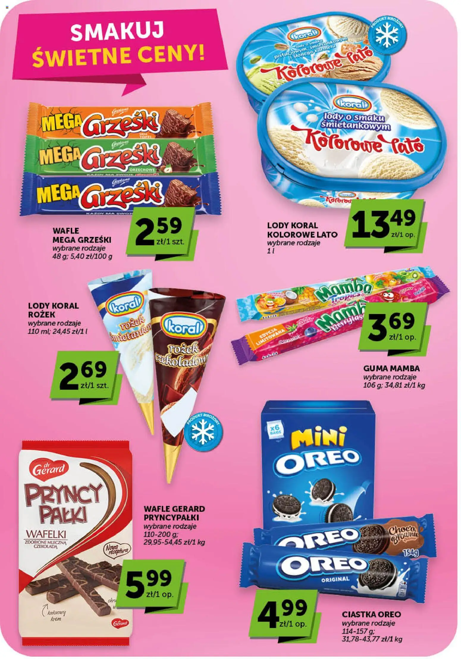 Euro Sklep gazetka od 23.04.2026 | Strona: 28 | Produkty: Wafle, Wafelki, Lody koral, Ciastka