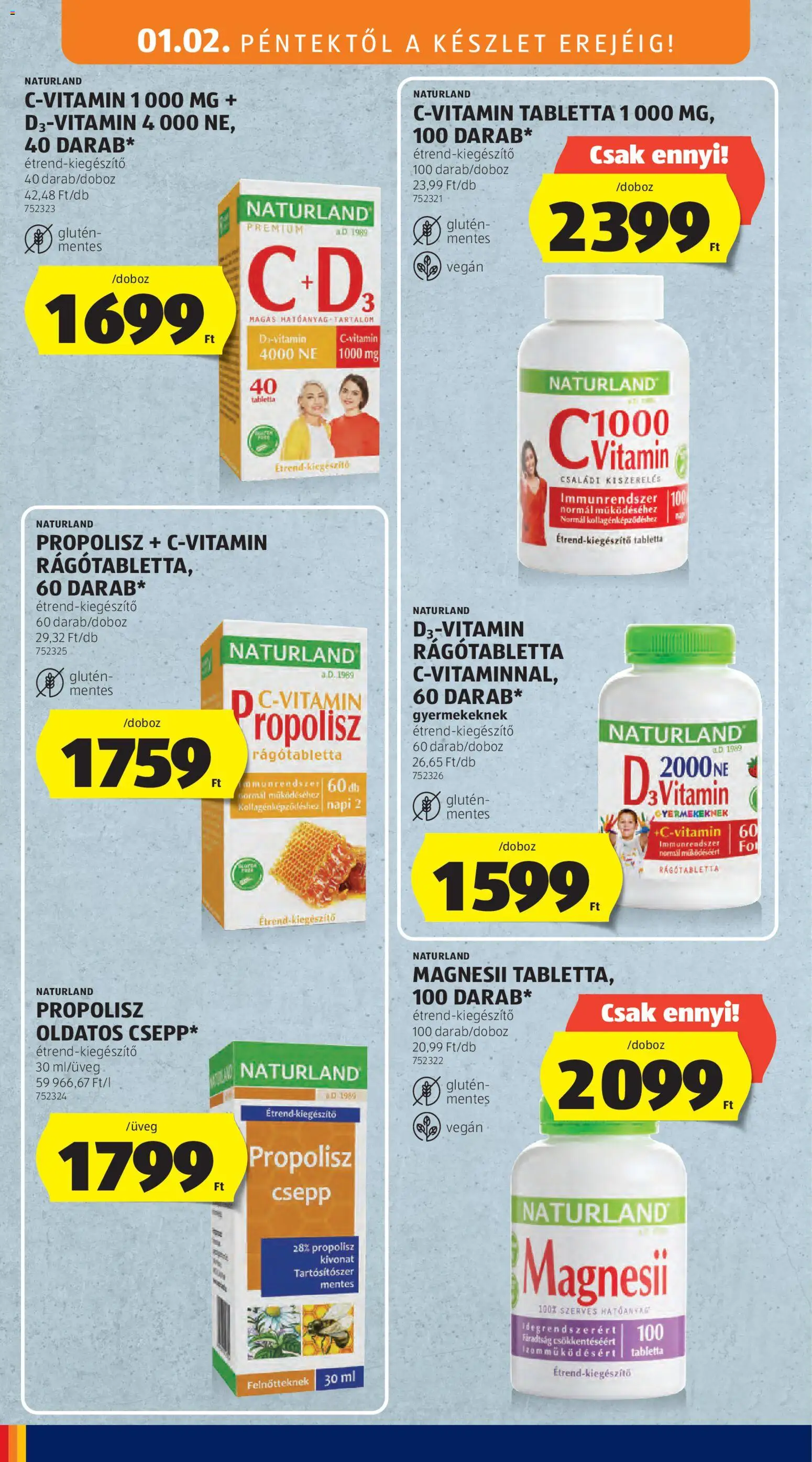 Aldi akciós ujság - amely érvényes a következő dátumtól: 02.01.2026 | Oldal: 22 | Termékek: Vitamin c, Vegán