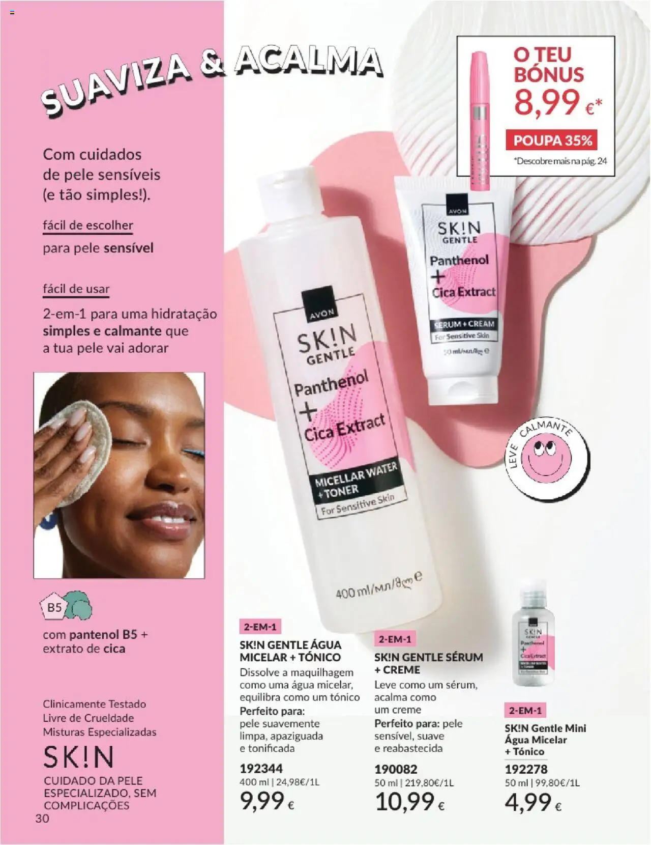 Catálogo Avon Campanha 8 │ válido de 01.08.2025 | Página: 30 | Produtos: Agua, Toner, Maquilhagem, Creme
