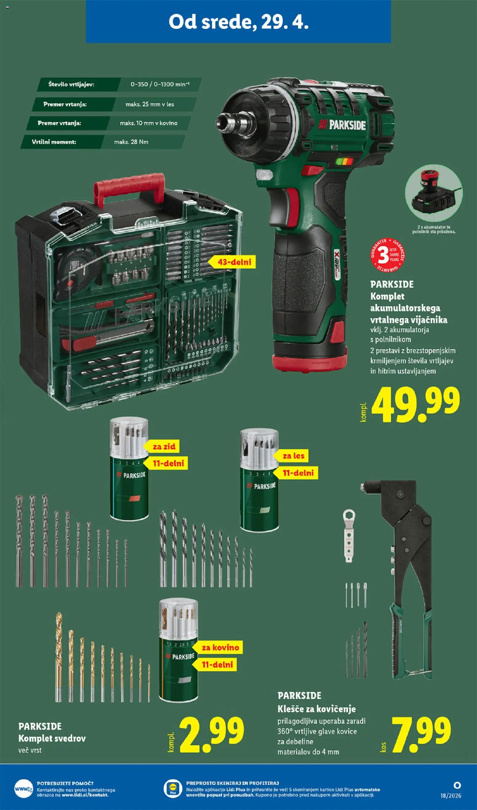Novi Lidl katalog ponudbe – veljaven od 29.04.2026 | Stran: 33 | Izdelki: Akumulator, Polnilnik