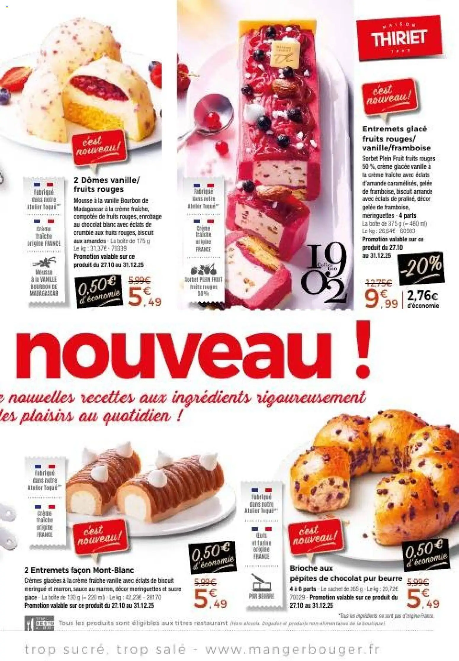 {H1} | Page: 9 | Produits: Sucre, Chocolat, Crème fraiche, Bourbon
