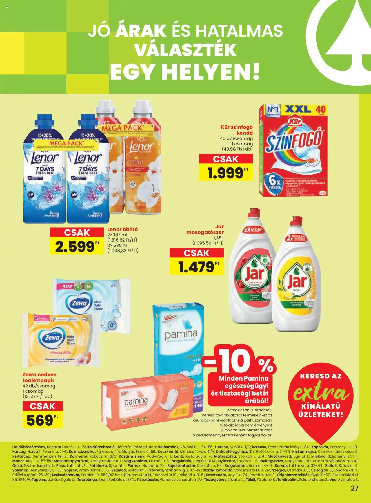 Spar akciós ujság - amely érvényes a következő dátumtól: 18.09.2025 | Oldal: 8 | Termékek: Kendő, Tisztasági betét, Öblítő, Mosogatószer