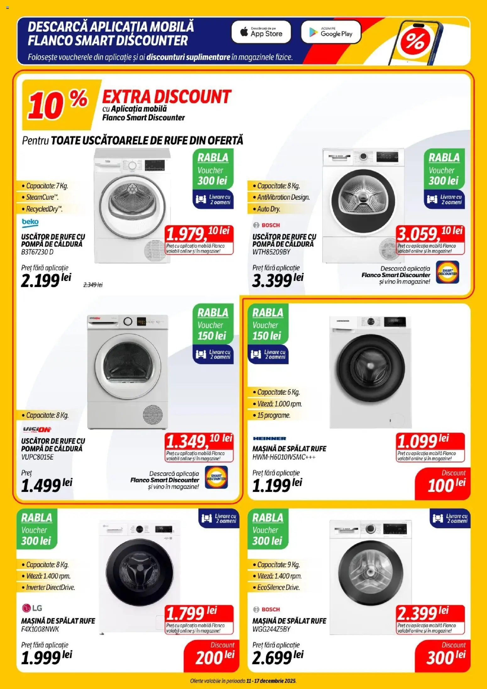 Noul catalog Flanco – valabil de la 11.12.2025 | Pagină: 6 | Produse: Mașină De Spălat, Uscător