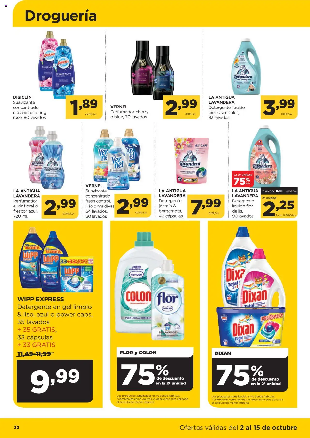 Alimerka folleto Asturias │ válido desde el 02.10.2025 | Página: 32 | Productos: Detergente, Detergente líquido, Suavizante