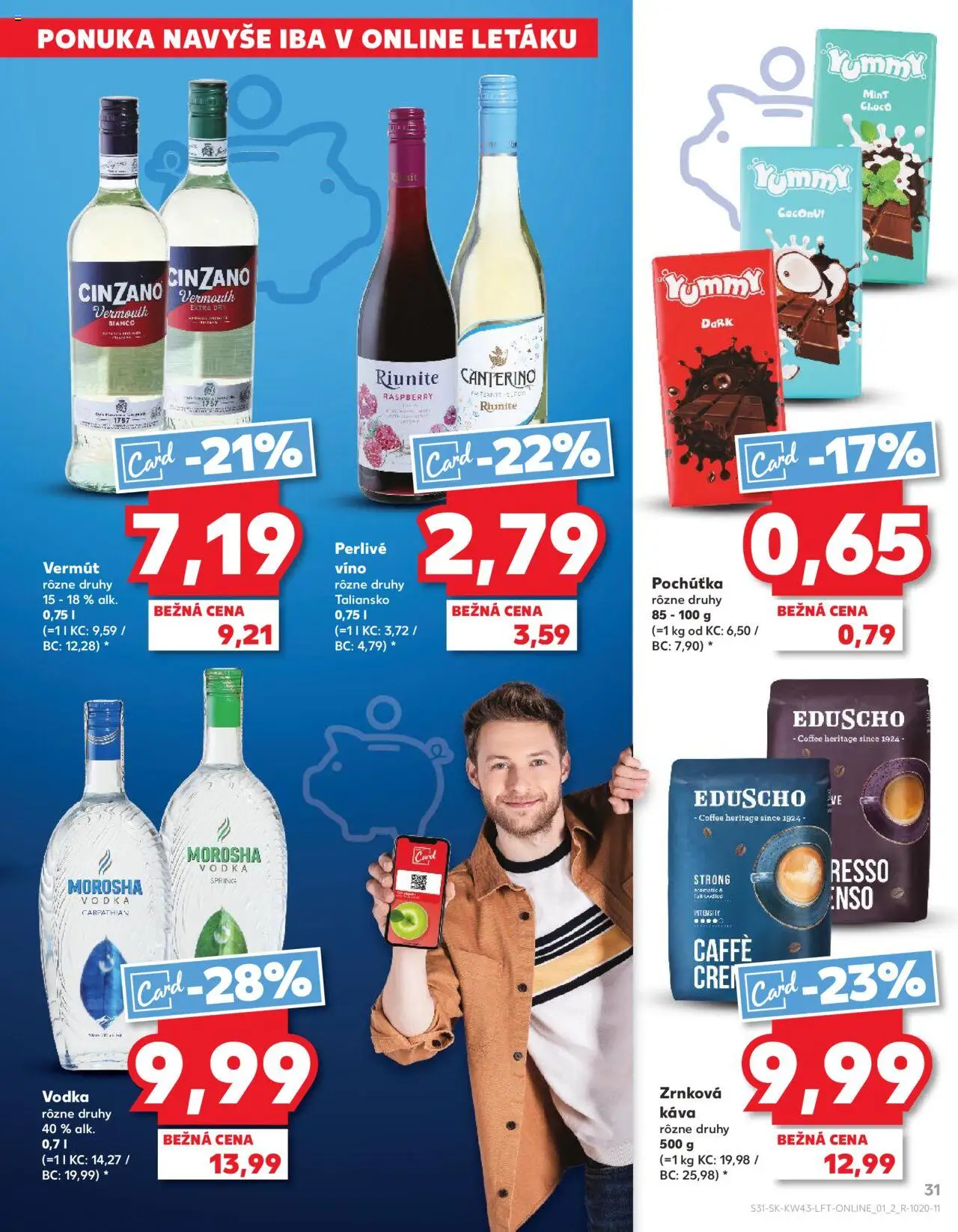 Nové Kaufland akcie – leták je platný od 23.10.2025 | Strana: 31 | Produkty: Káva, Led, Perlivé víno, Zrnková káva