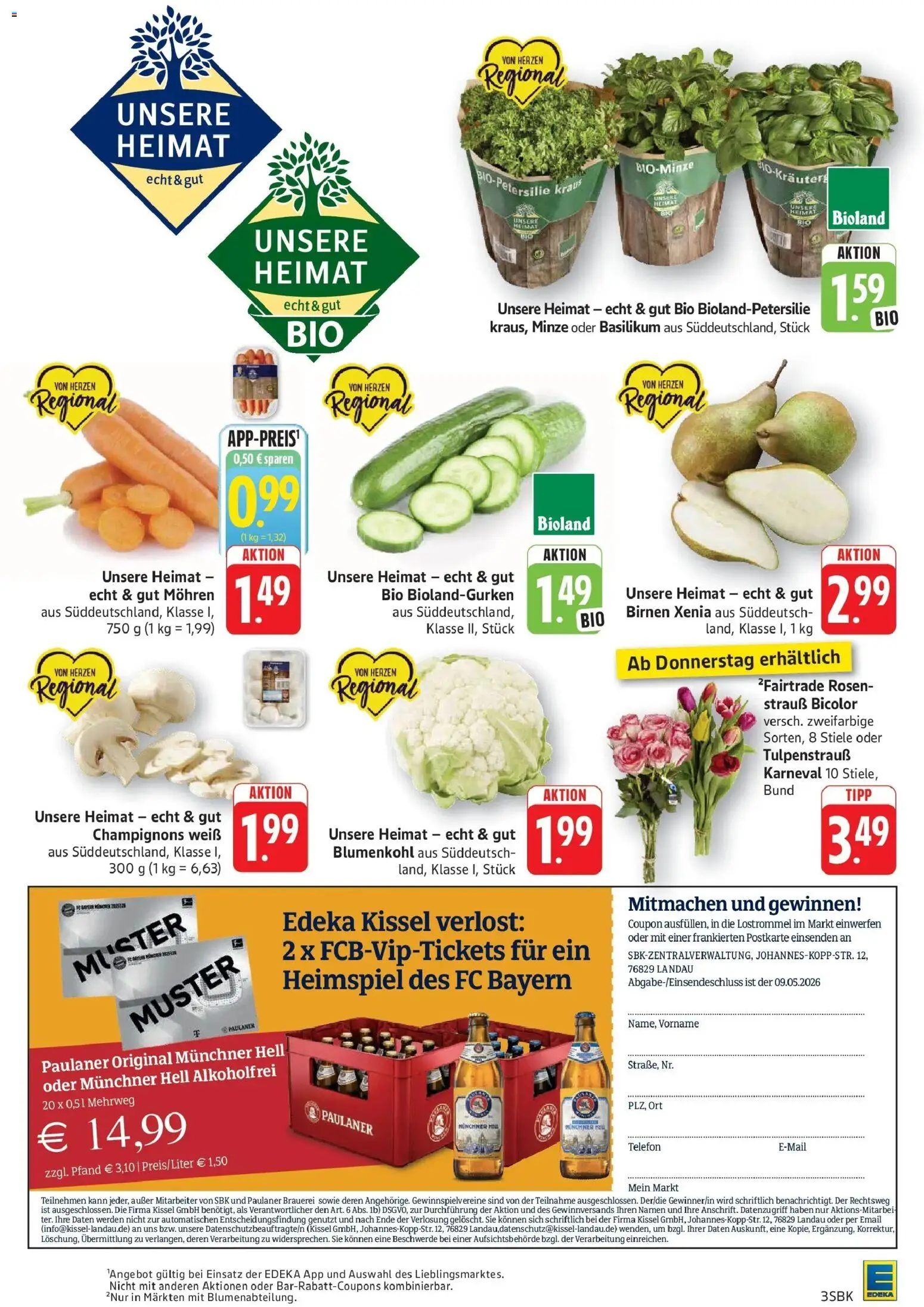 Edeka prospekt Walldorf	 – gültig ab 20.04.2026 | Seite: 11 | Produkte: Mohren, Champignons, Blumenkohl, Paulaner