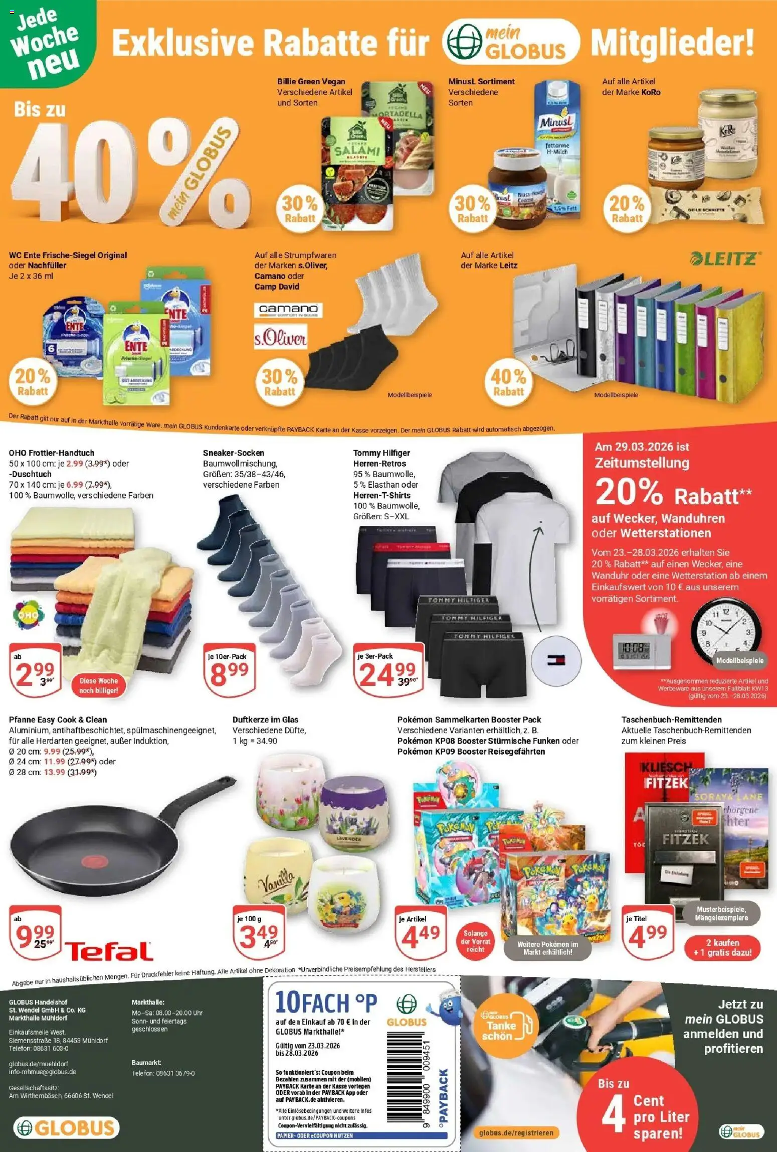 Globus prospekt Mühldorf	 – gültig ab 23.03.2026 | Seite: 26 | Produkte: Wetterstation, Salami, Telefon, Uhr